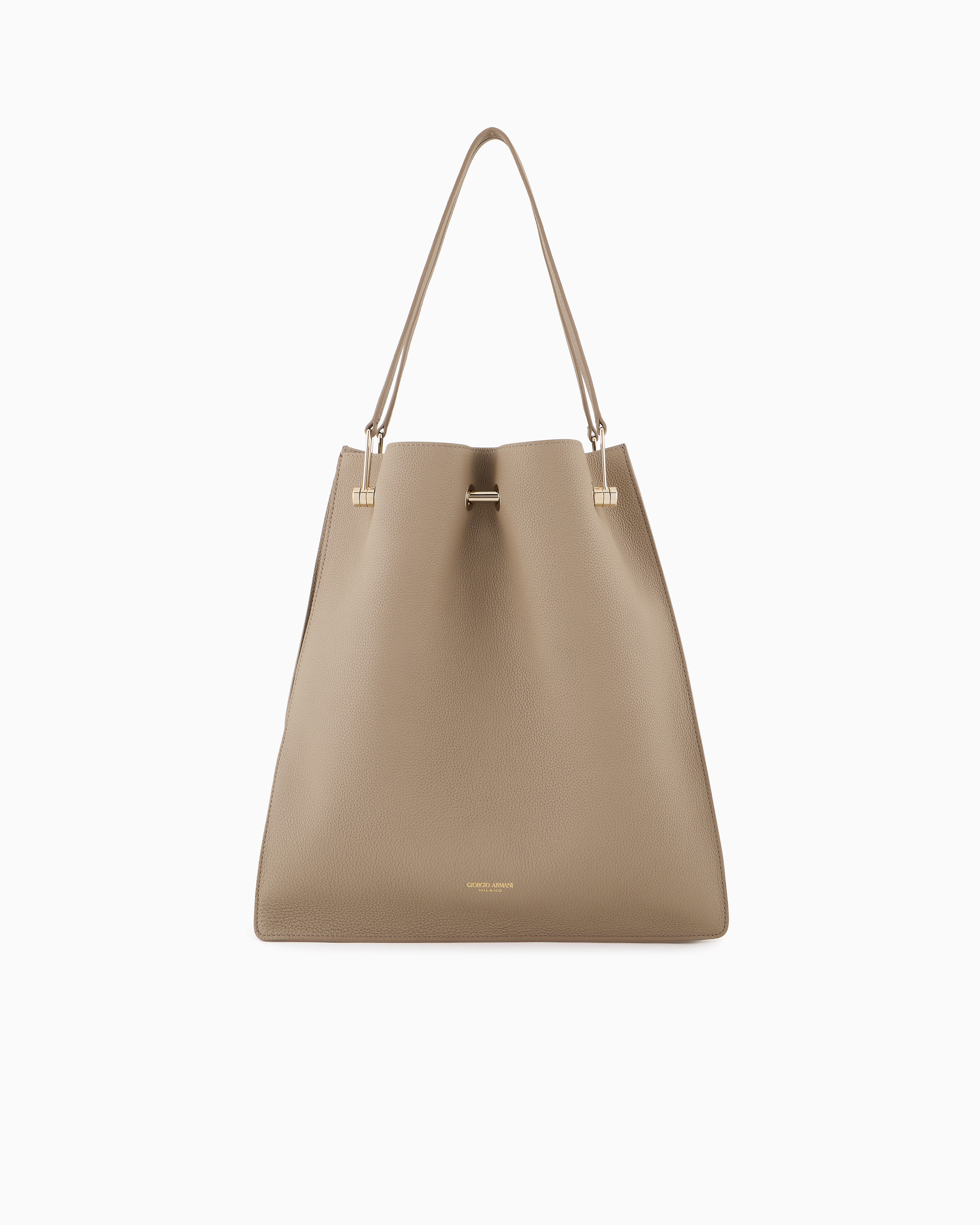 Giorgio Armani Medium Shopper Bag In Pebbled Leather
