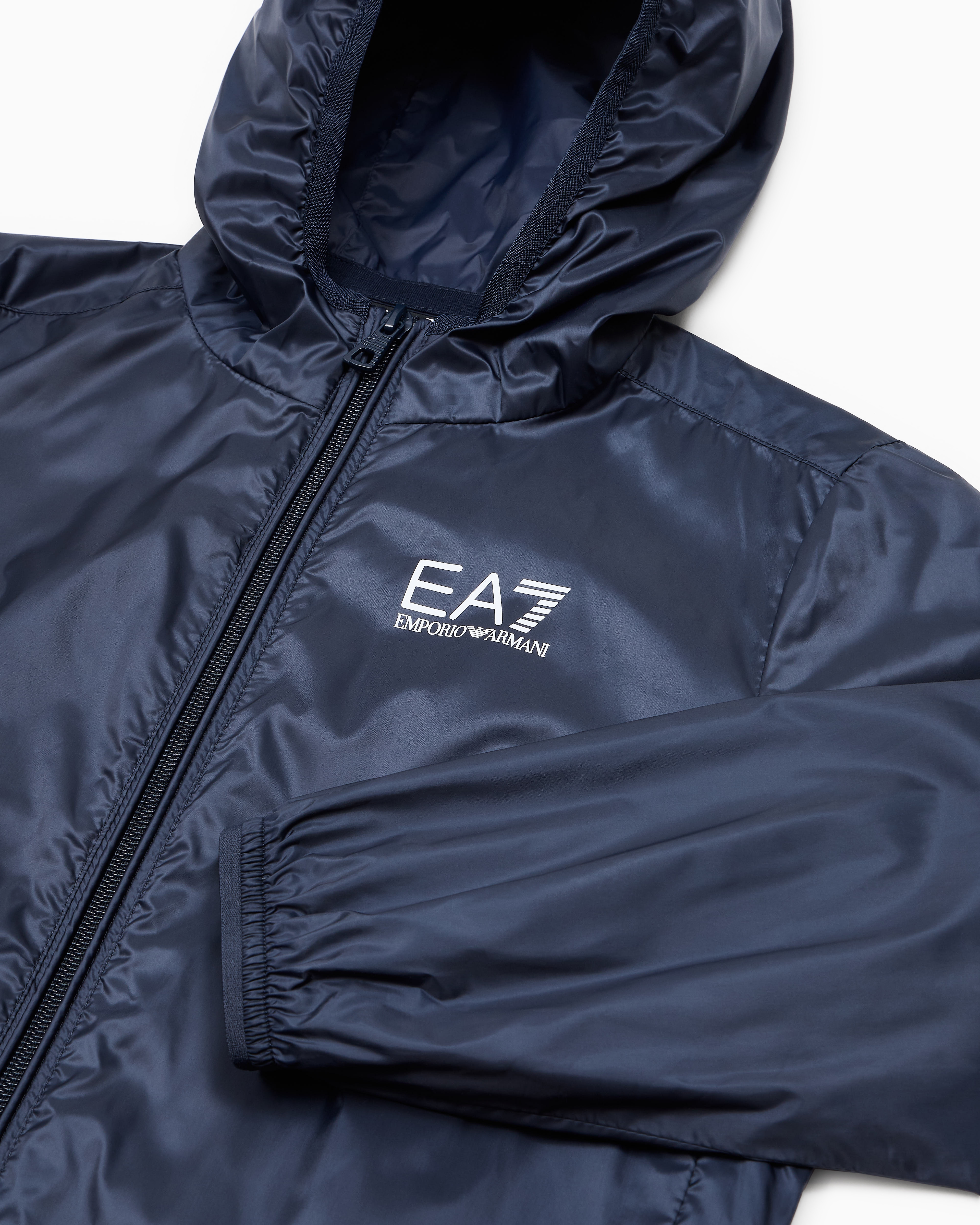 Ea7 Core Identity Boy Technical-fabric Jacket In Navy_blue