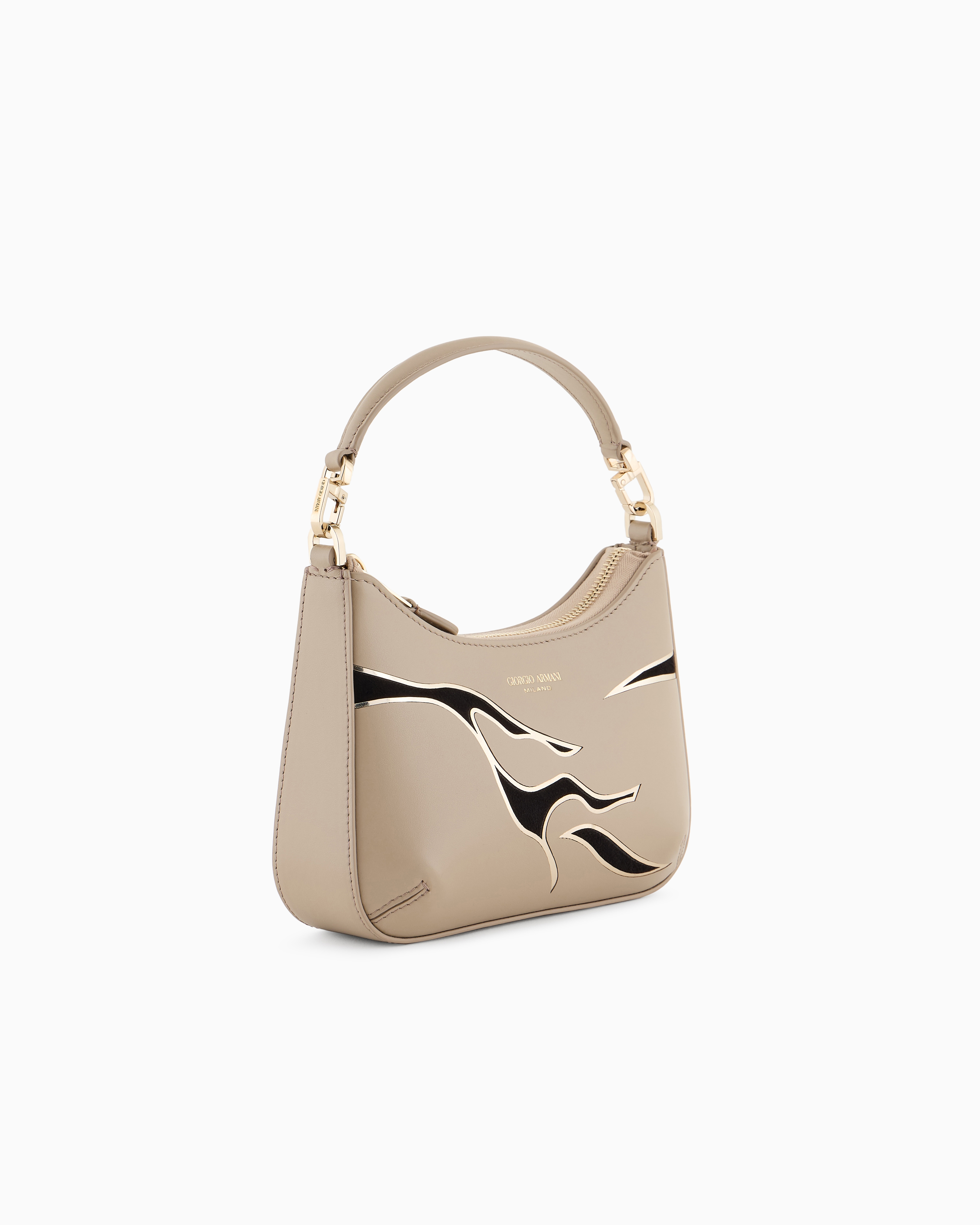 Giorgio Armani La Prima Mini Leather Handbag With Animal-print Detail