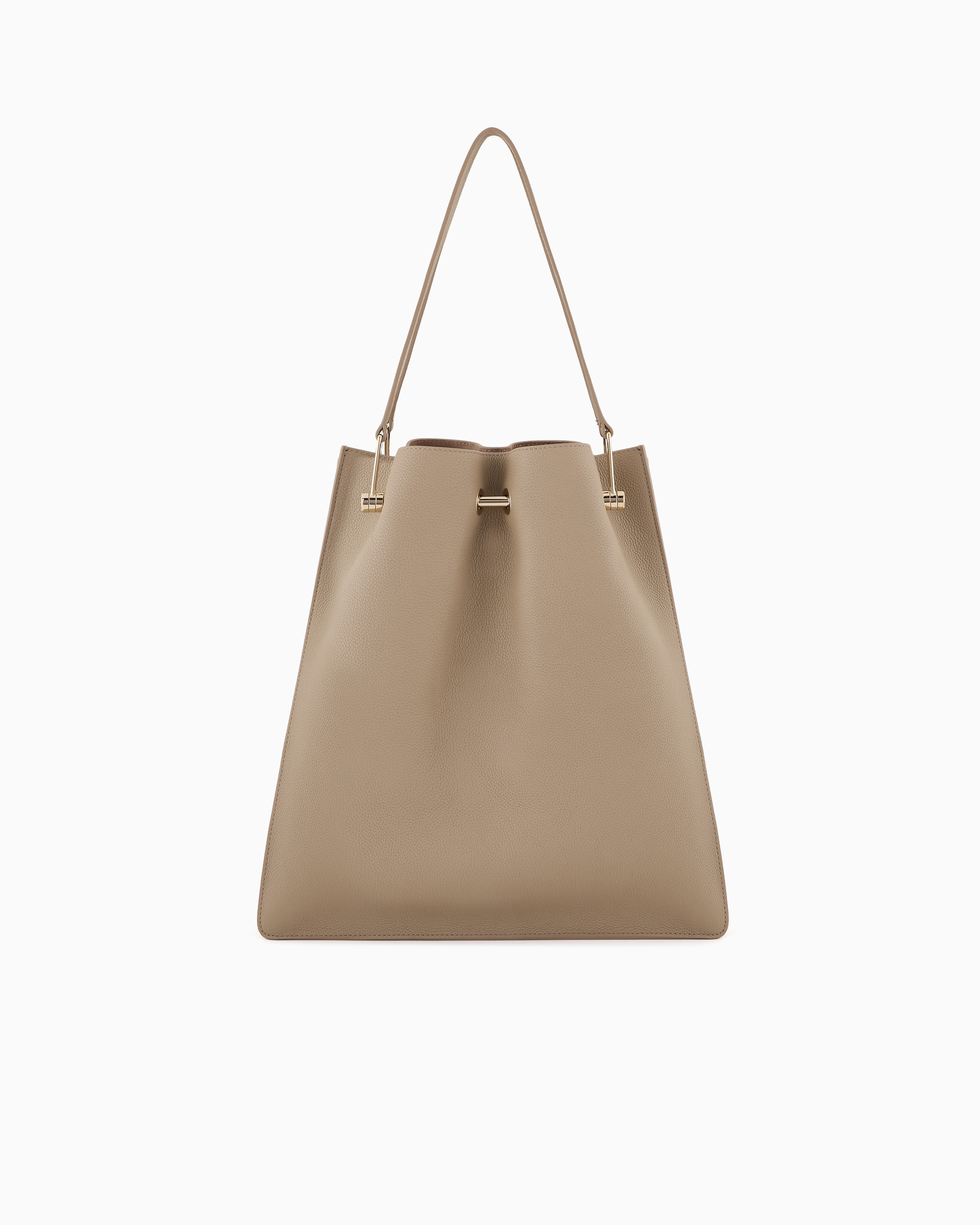 Giorgio Armani Medium Shopper Bag In Pebbled Leather