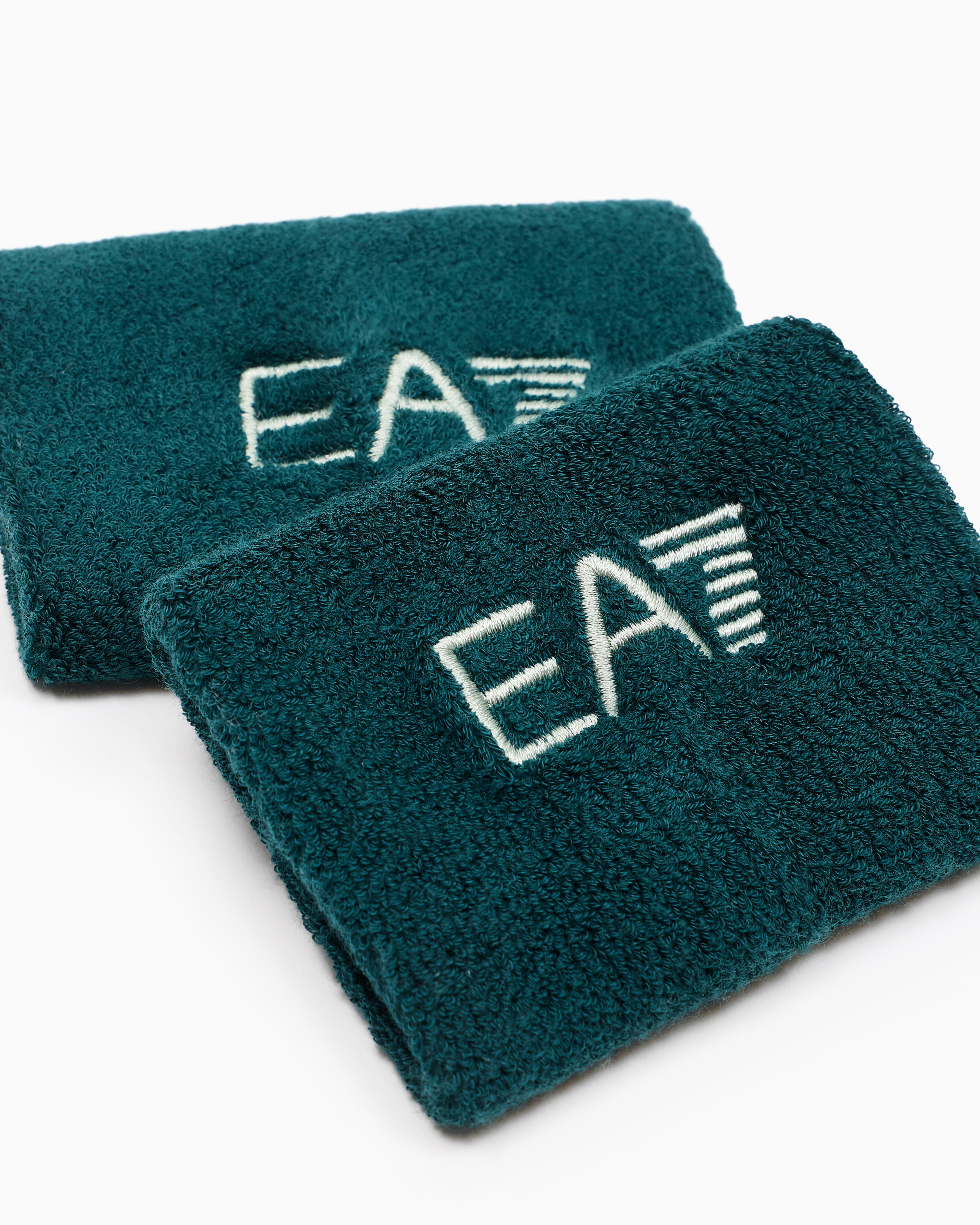 Ea7 Serre-poignets Tennis Pro En Mélange De Coton Stretch