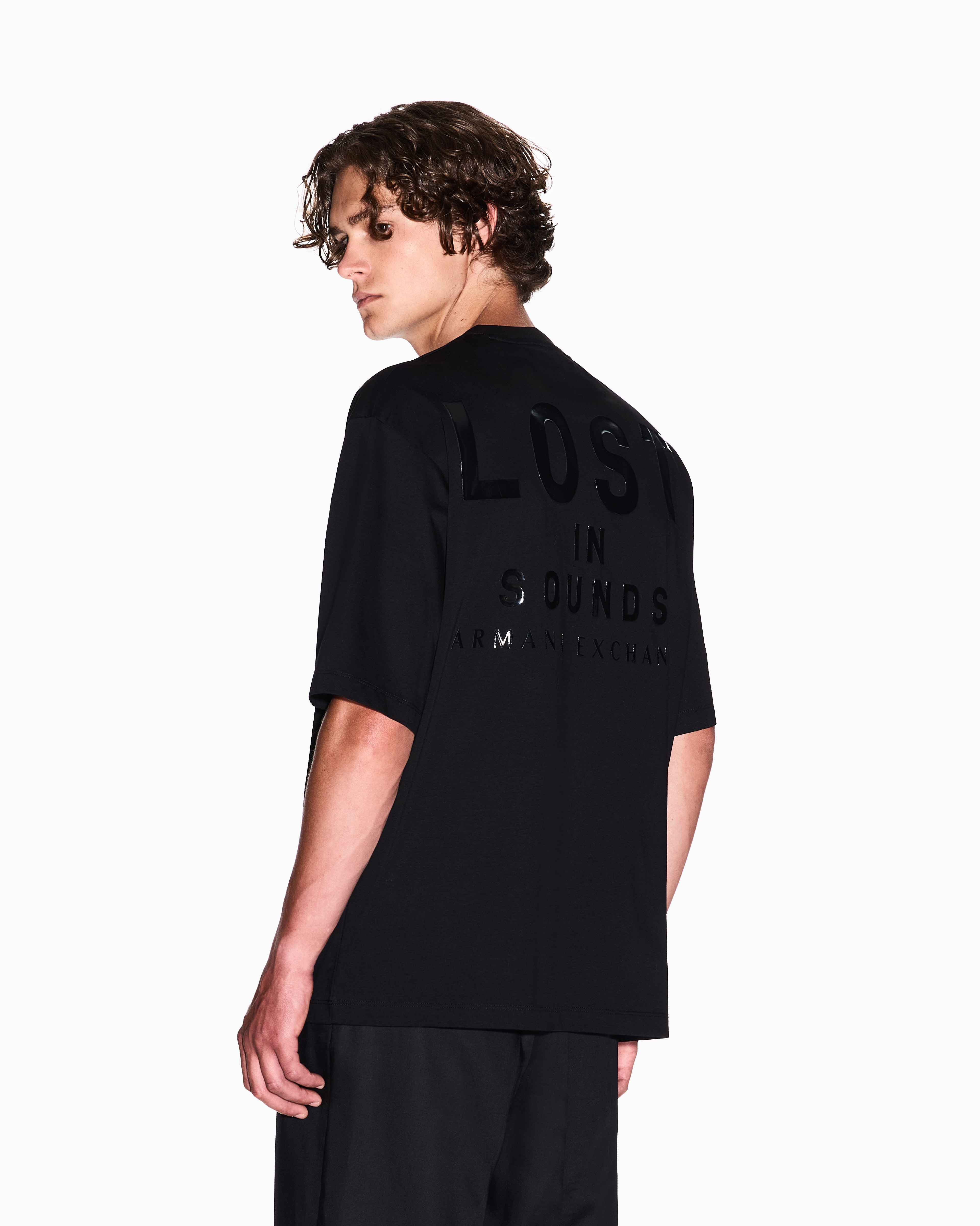 Armani Exchange - Basic loose fit t-shirt, Man, Black, Size: