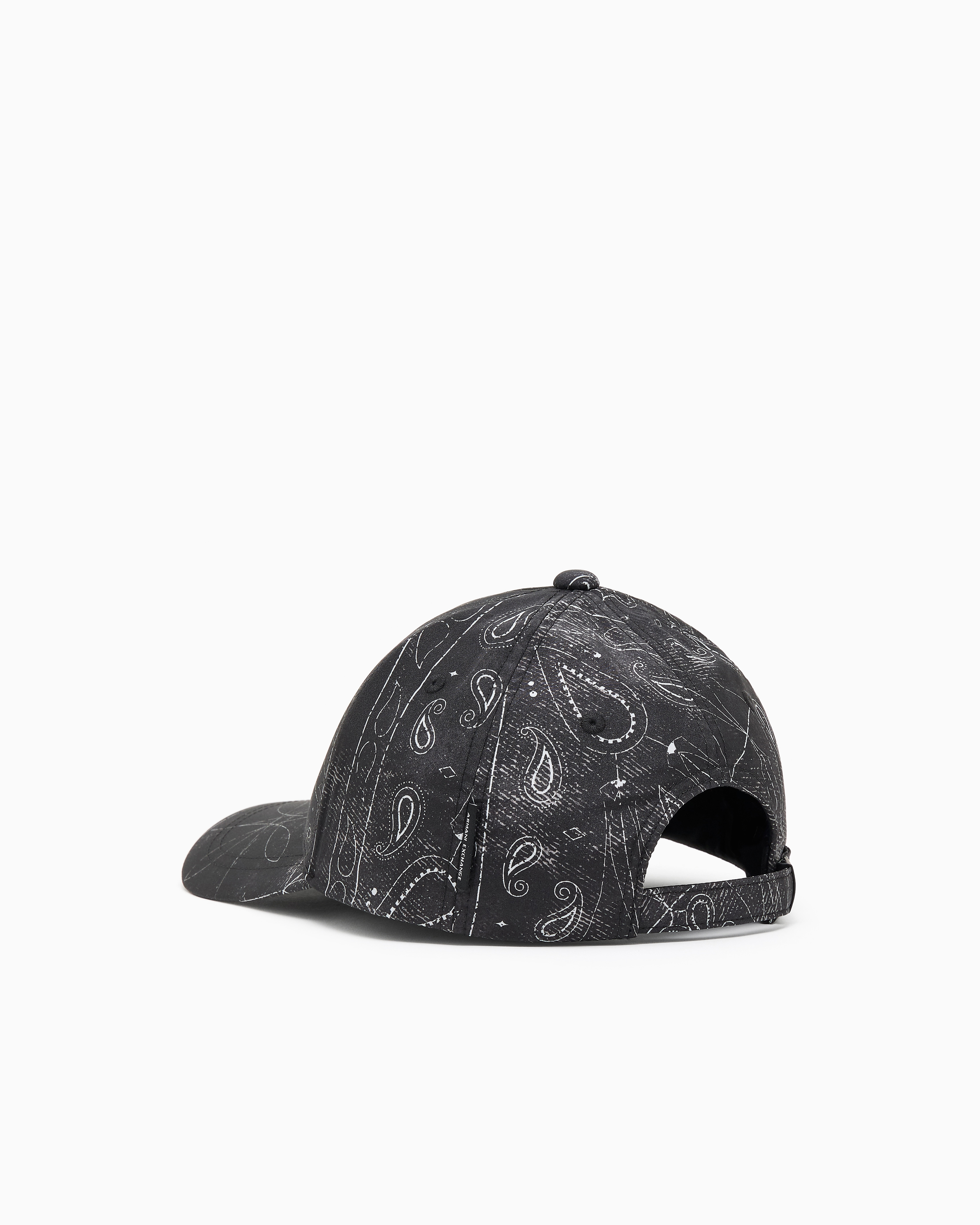 Armani Exchange Polka Dot Visor Hat In Black