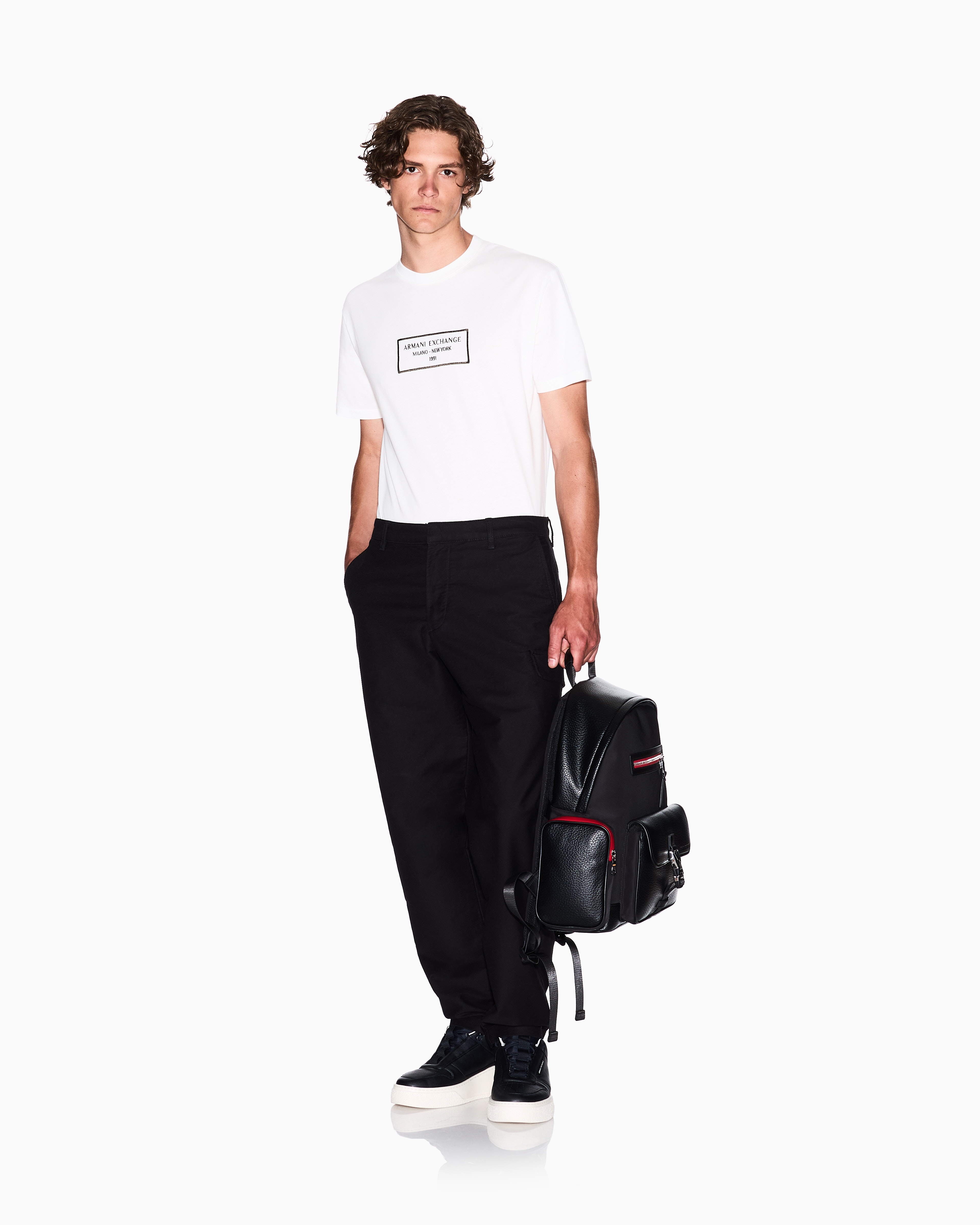 Armani Exchange - Regular fit Milan New York t-shirt, Man, White, Size: