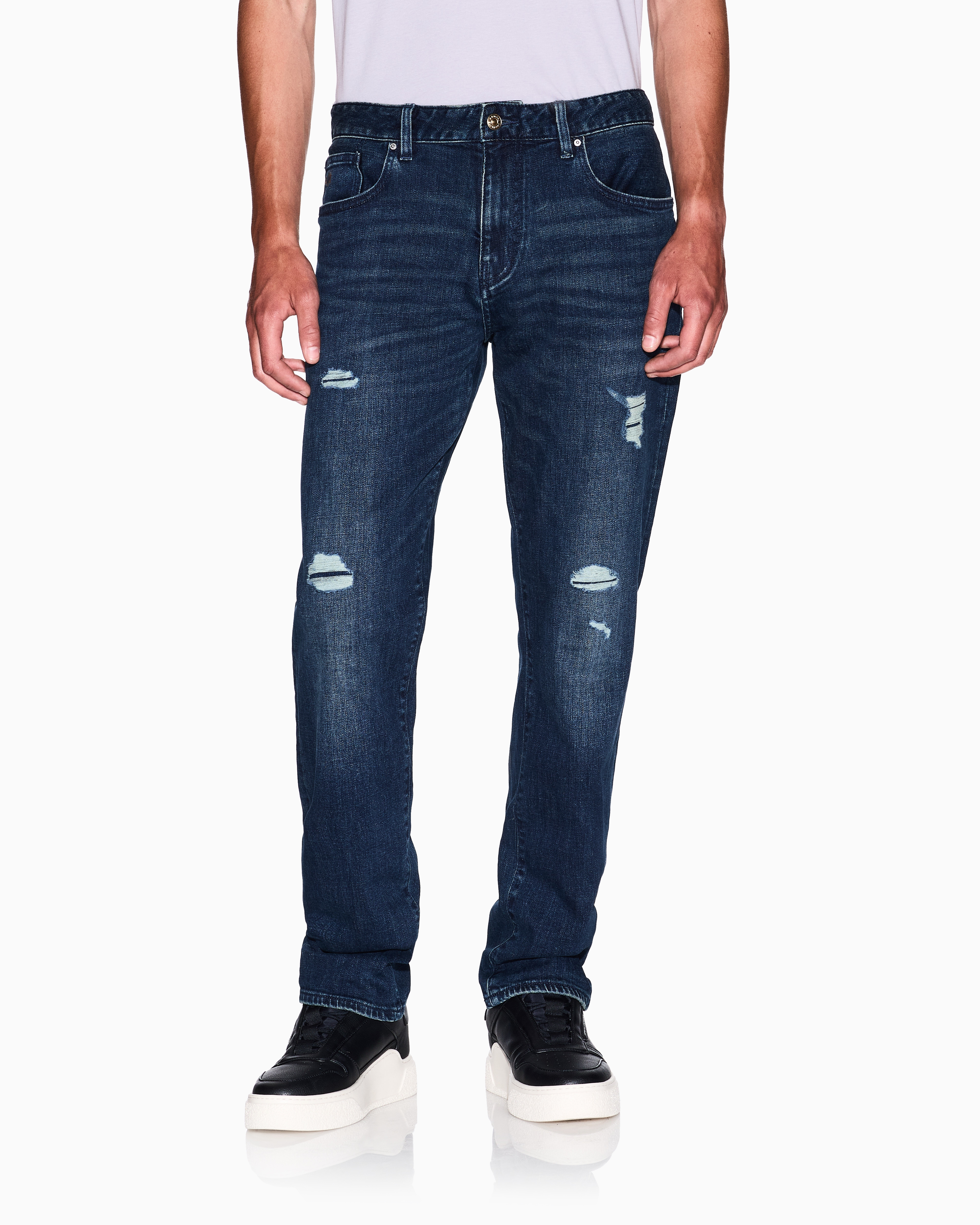 Armani Exchange -  J13 slim fit jeans cotton denim, Man, Blue, Size: