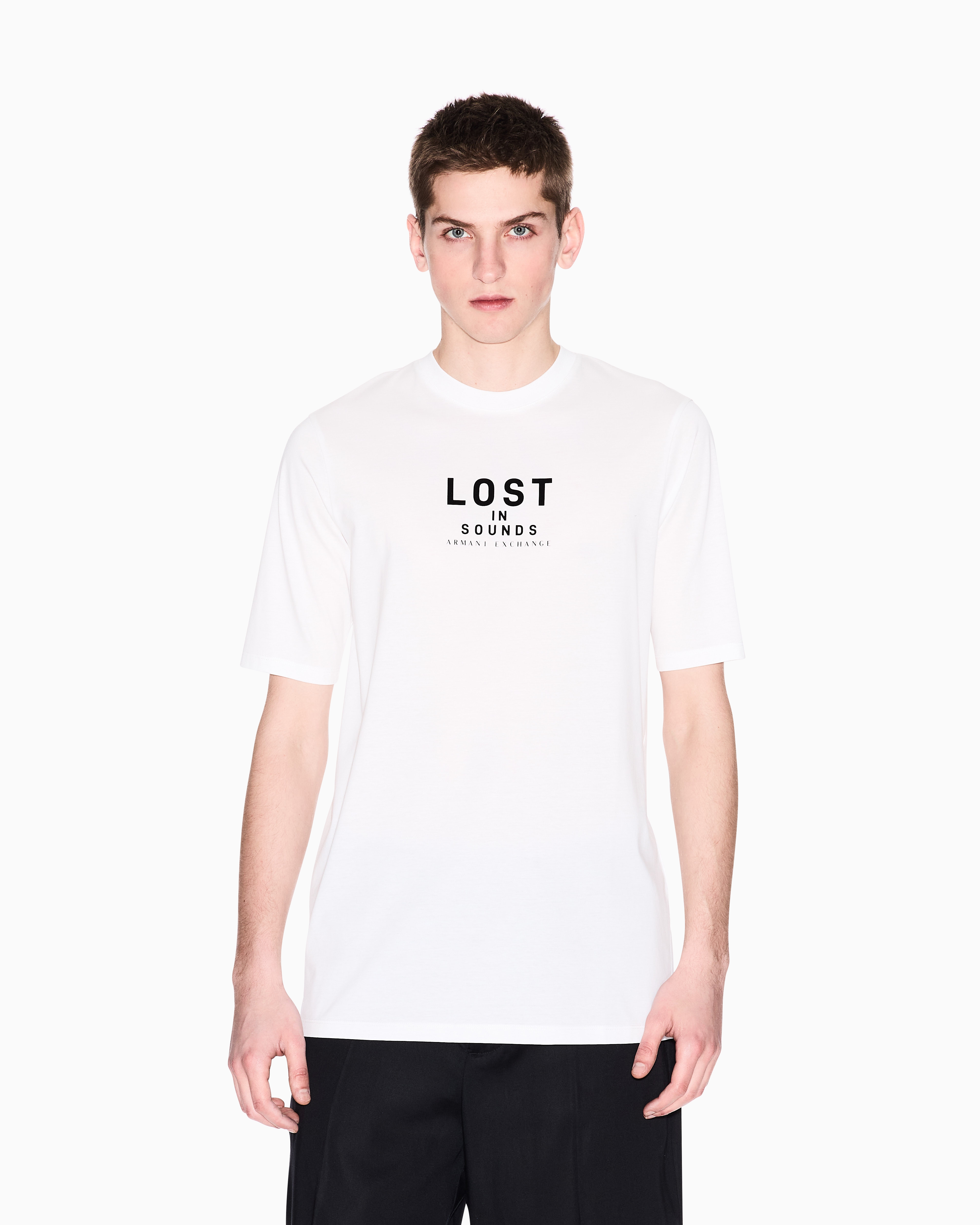 Armani Exchange - Lost sound slim fit t-shirt, Man, White, Size: