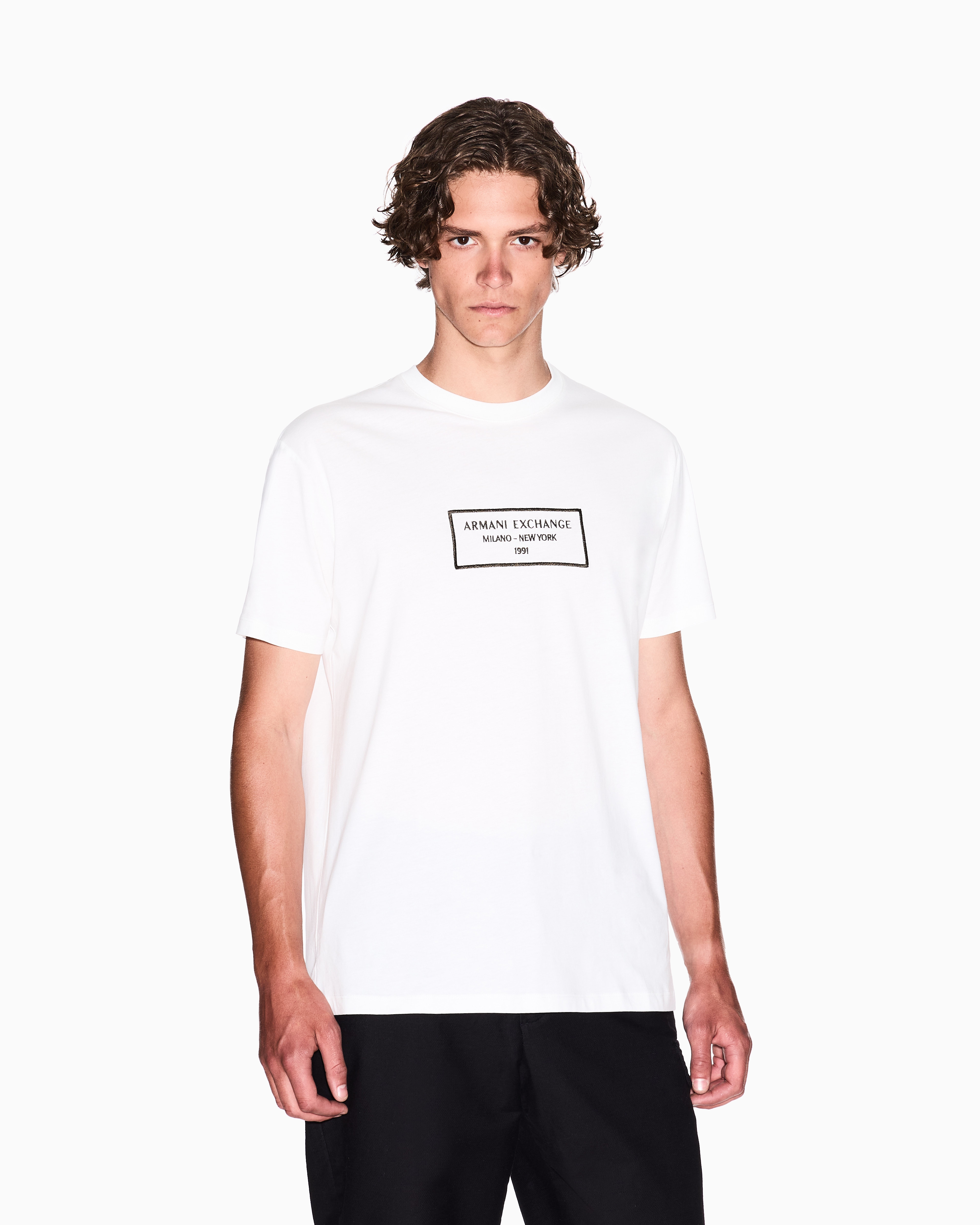 Armani Exchange - Regular fit Milan New York t-shirt, Man, White, Size: