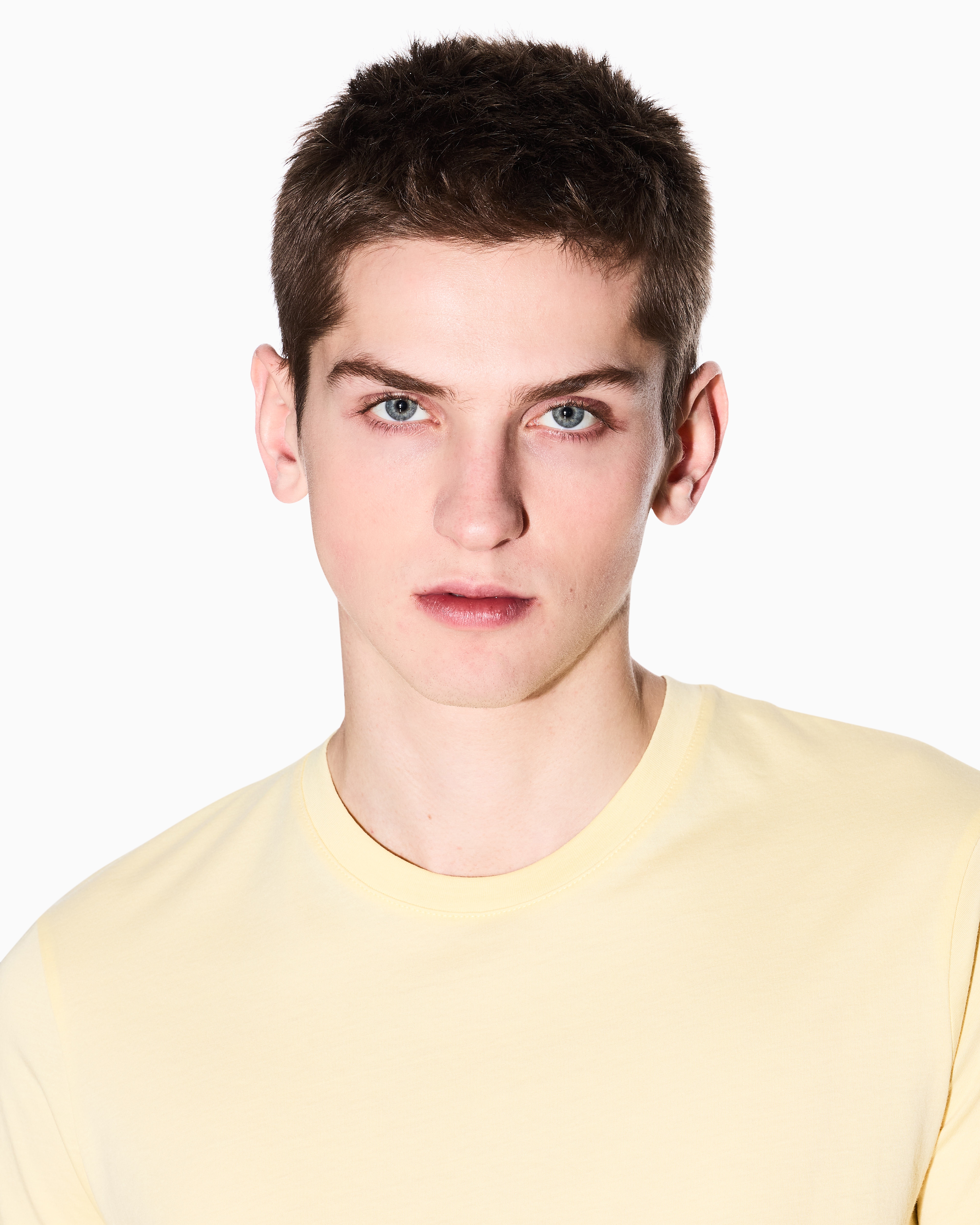 Armani Exchange - Slim fit Pima cotton T-shirt, Man, Yellow, Size: