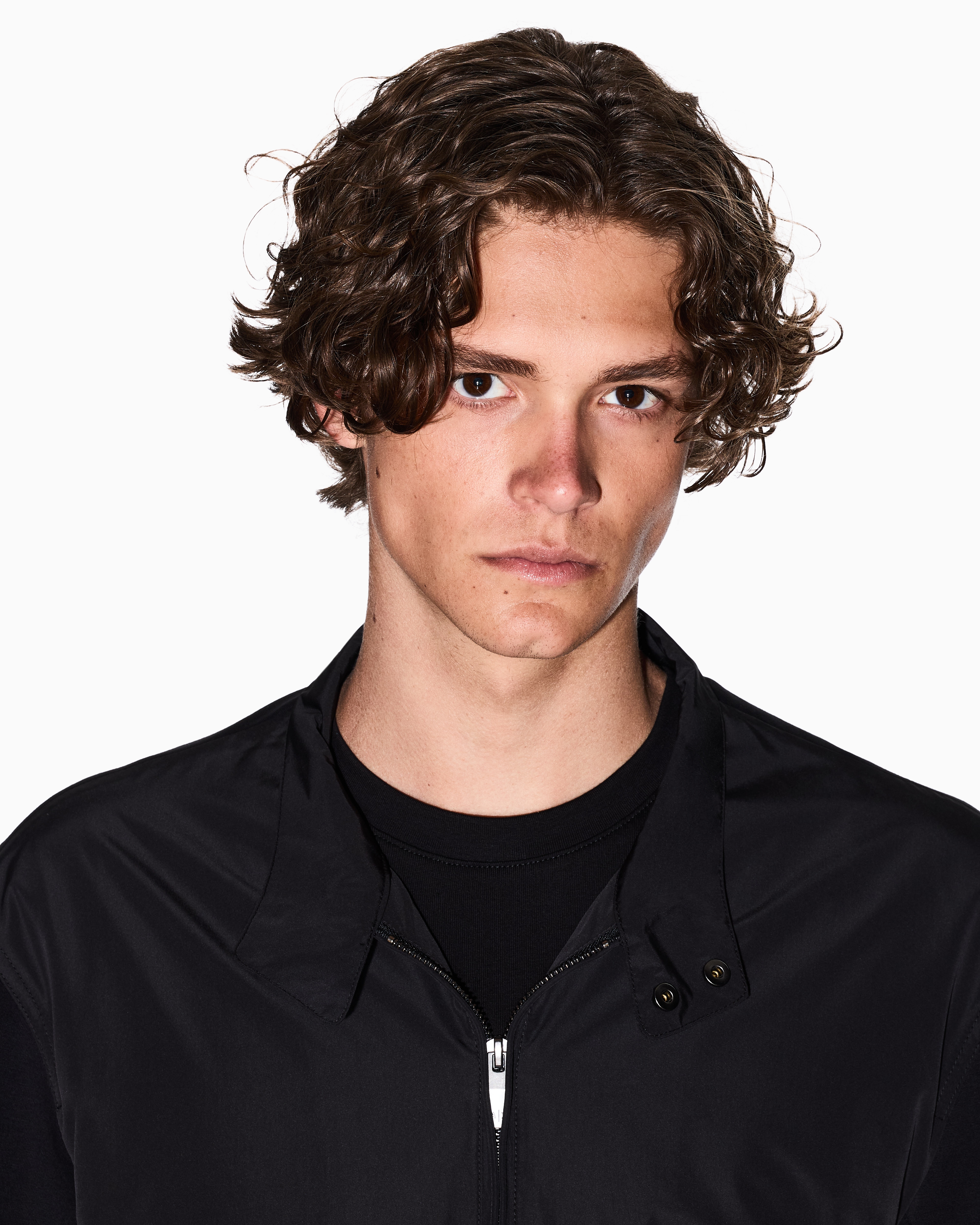 Armani Exchange - Full zip jacket cotton blend, Man, Black, Size: