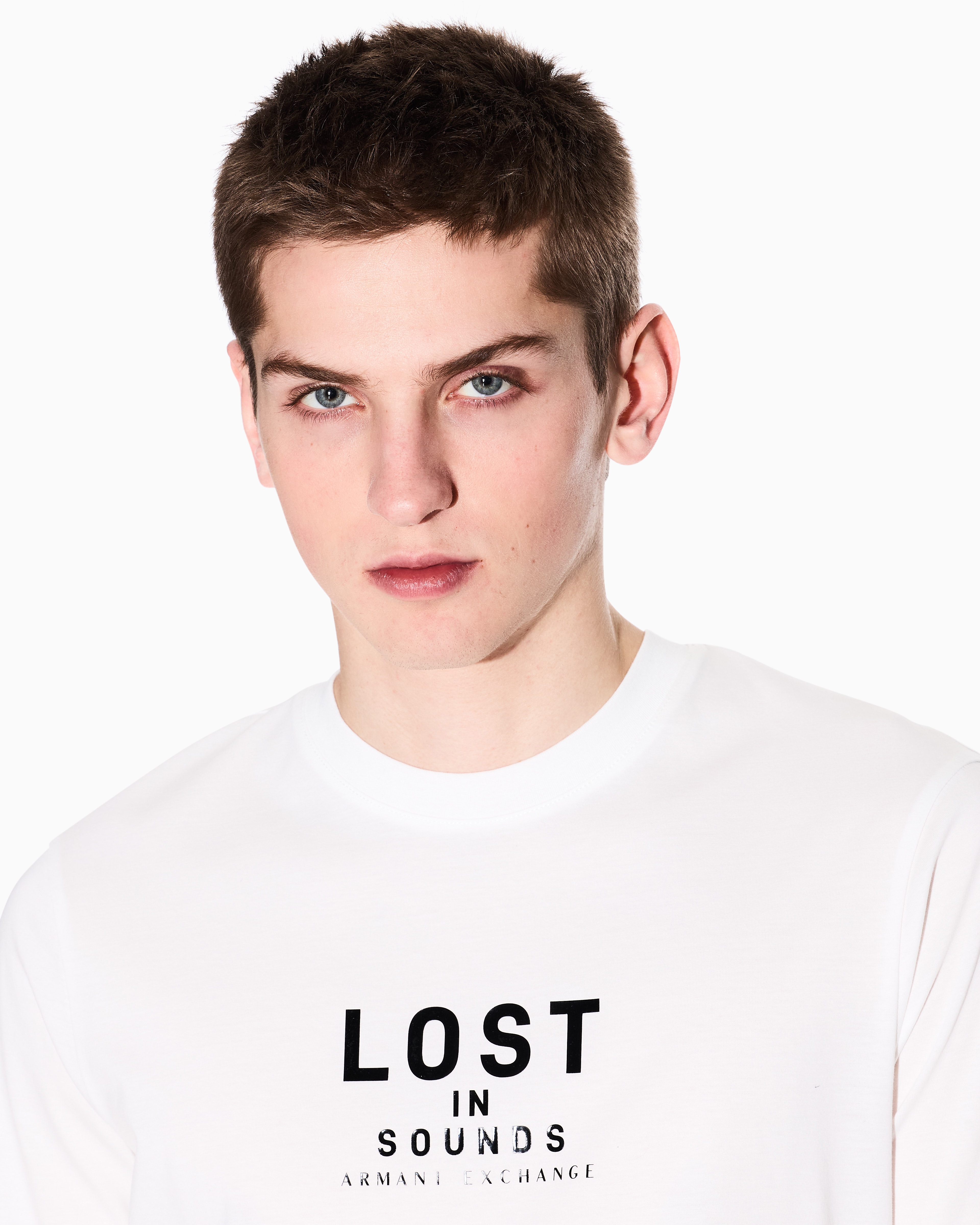 Armani Exchange - Lost sound slim fit t-shirt, Man, White, Size: