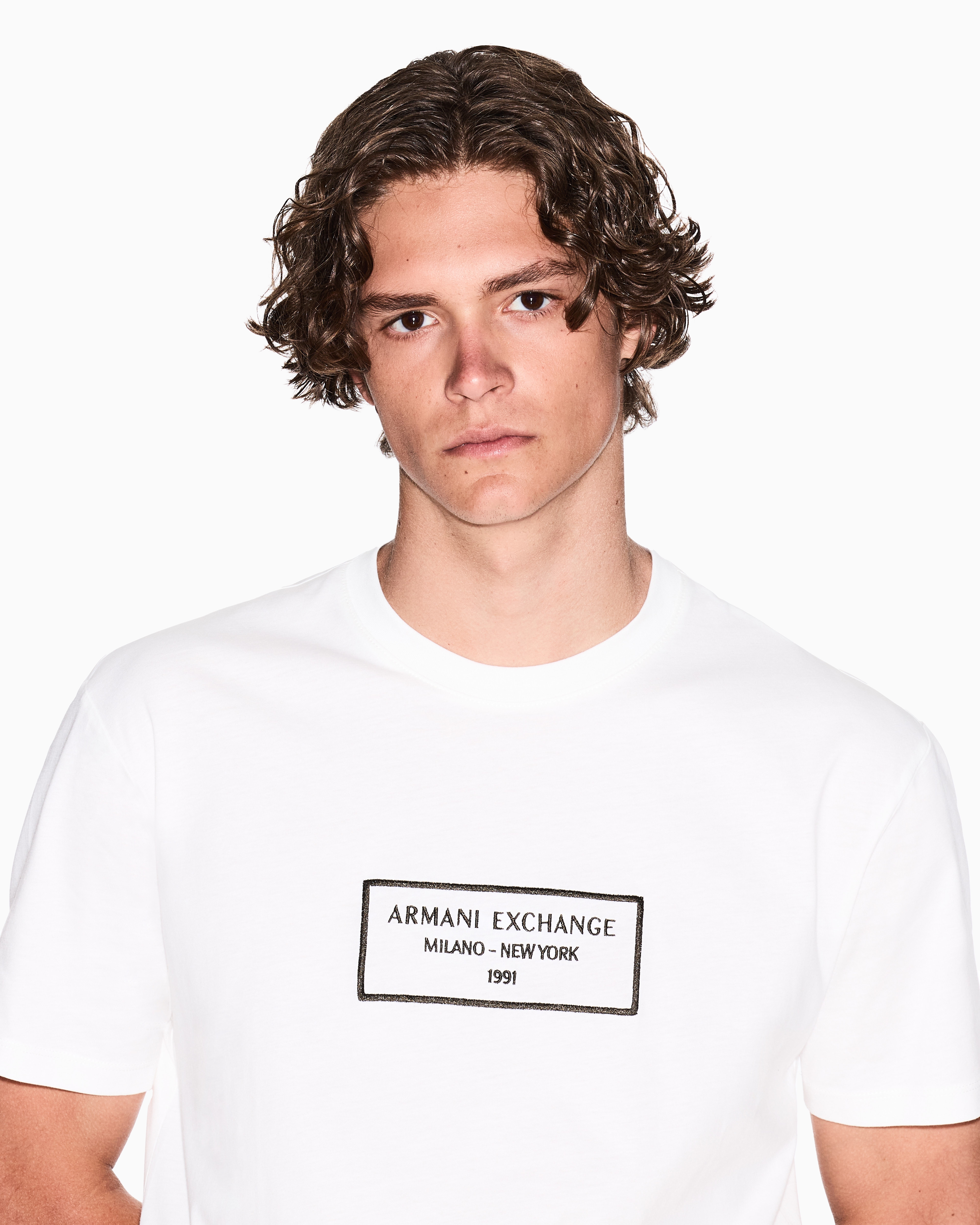 Armani Exchange - Regular fit Milan New York t-shirt, Man, White, Size: