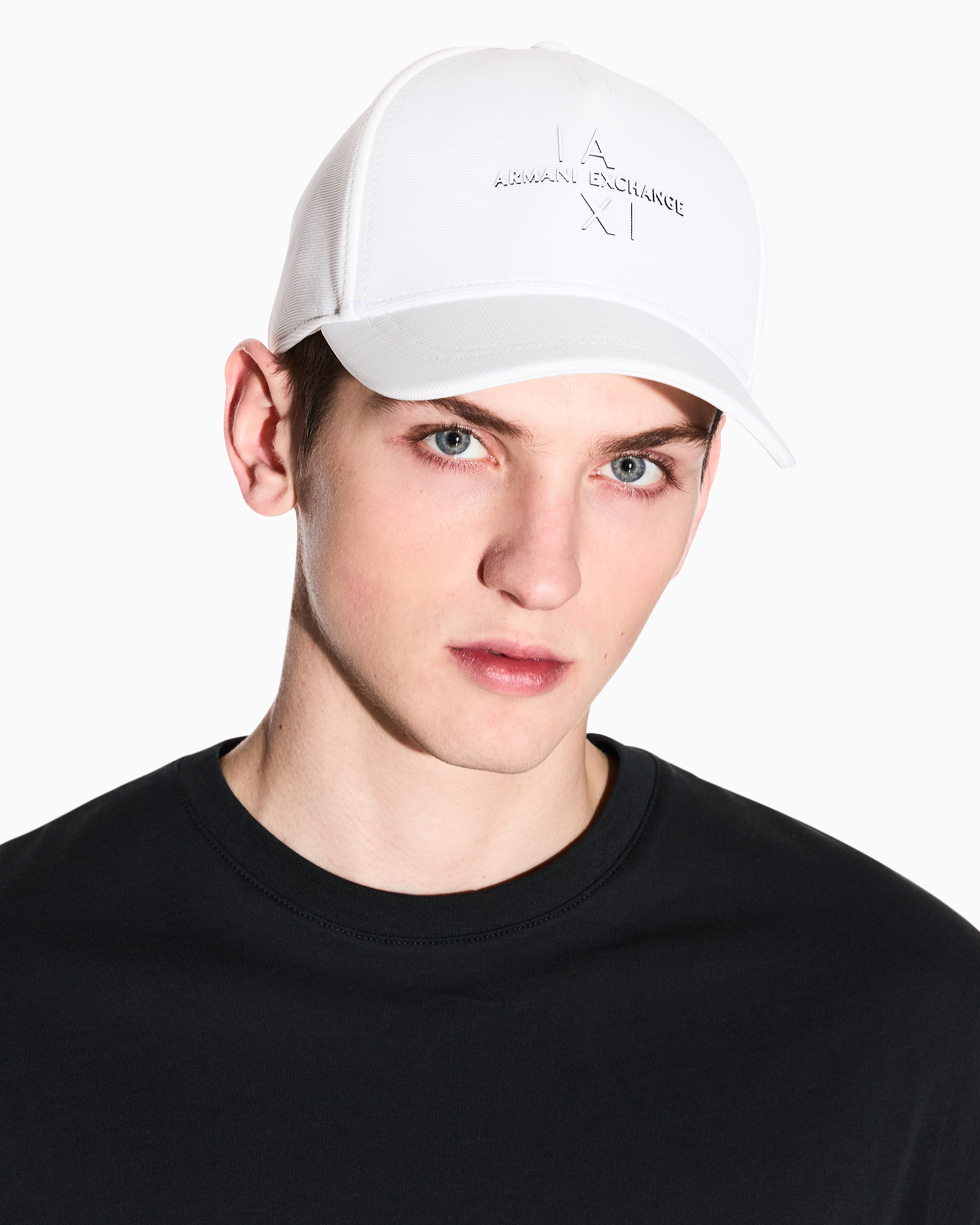 Armani Exchange - Cap with visor and logo, Man, White, Size: L/XL