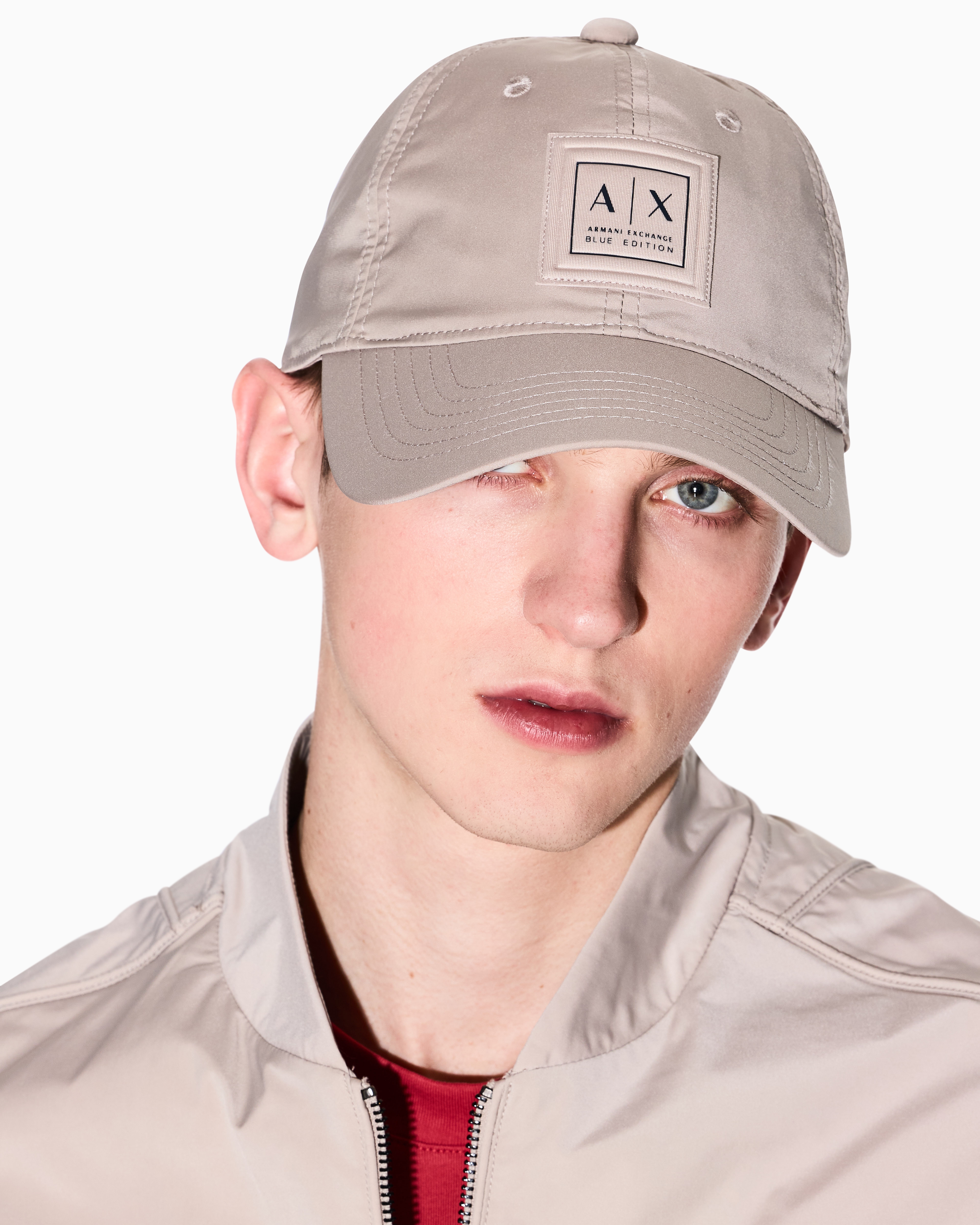 Armani Exchange - Cap with visor and logo, Man, Beige, Size: TU