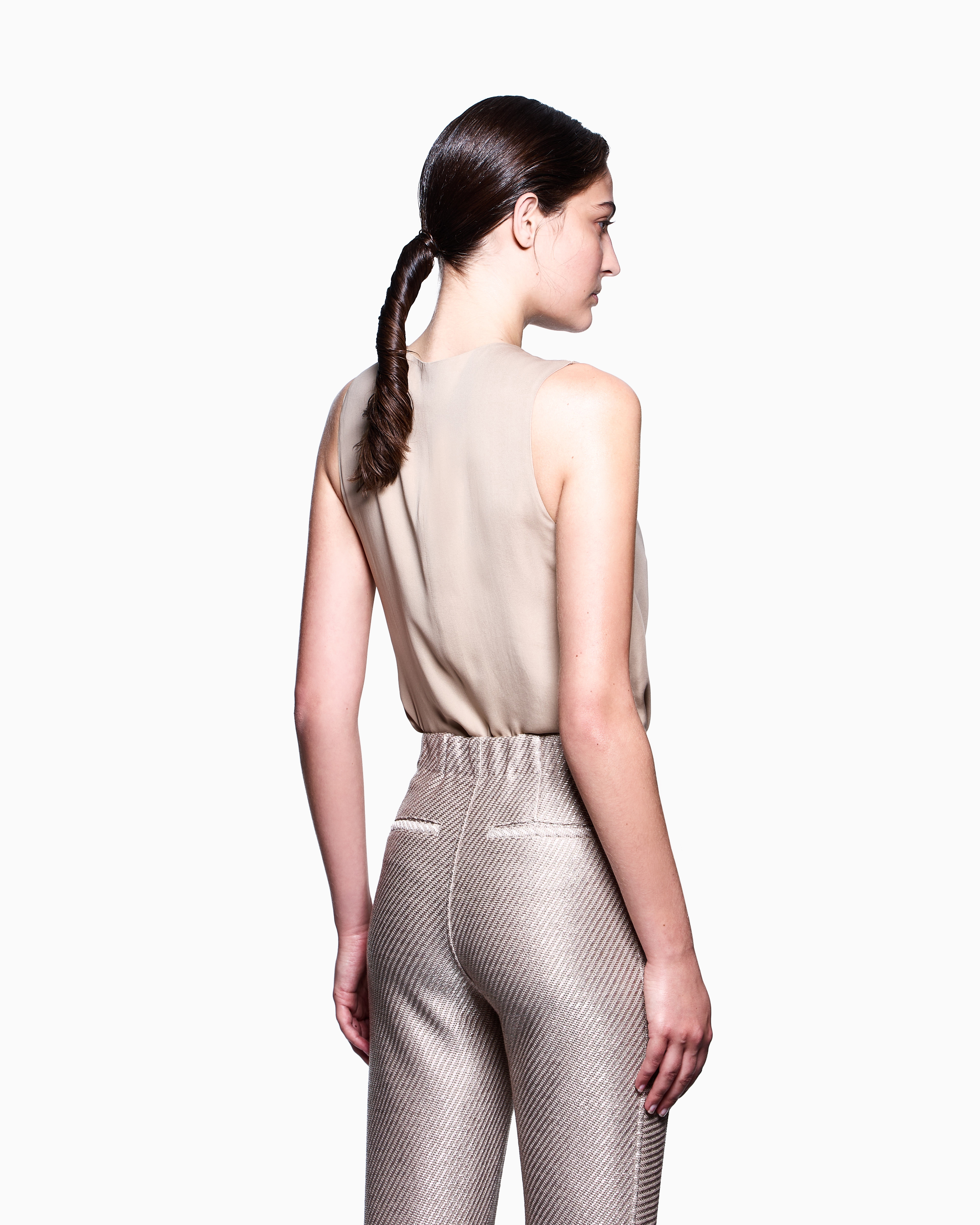 Giorgio Armani Top In Silk Double Georgette