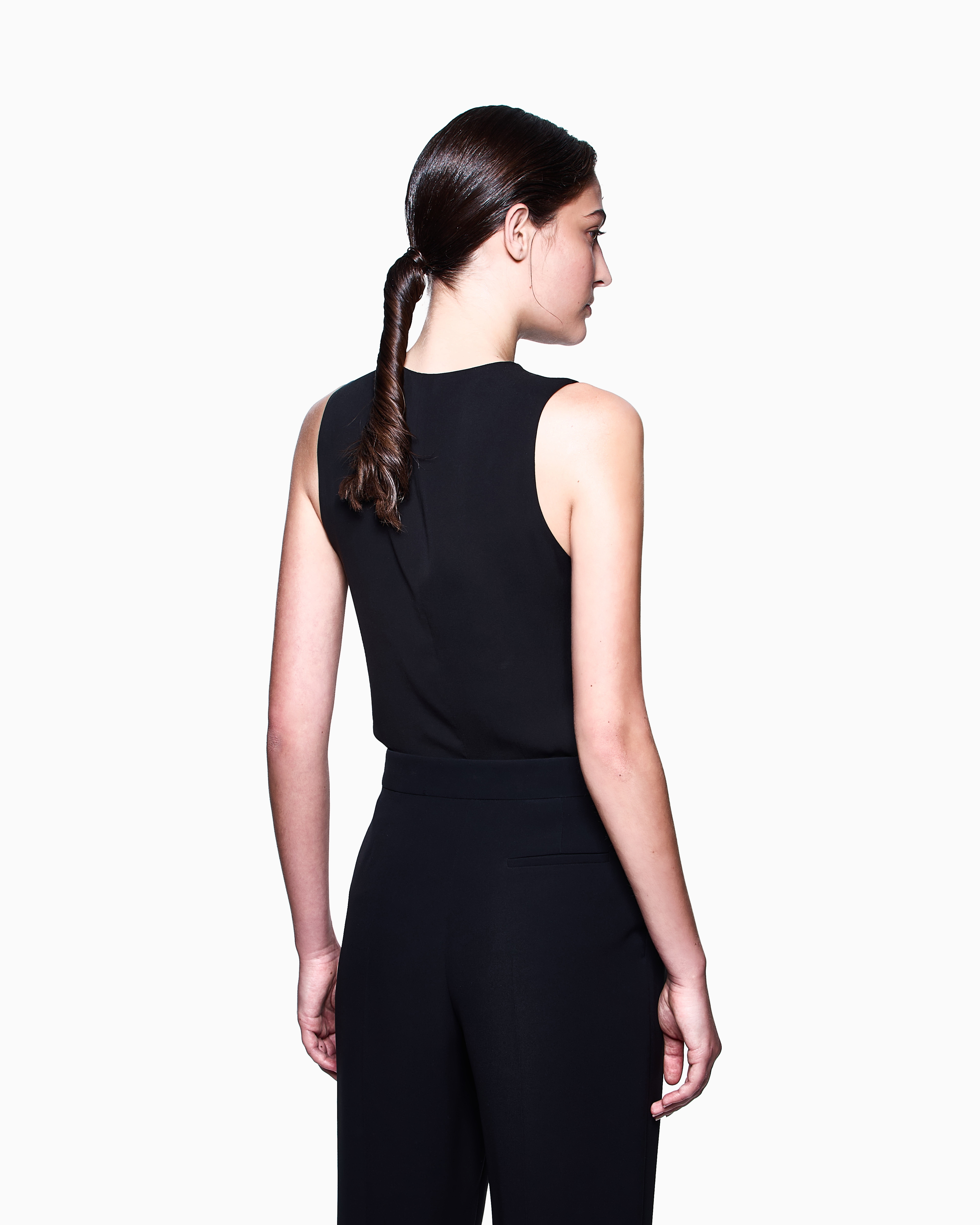Giorgio Armani Top In Silk Double Georgette