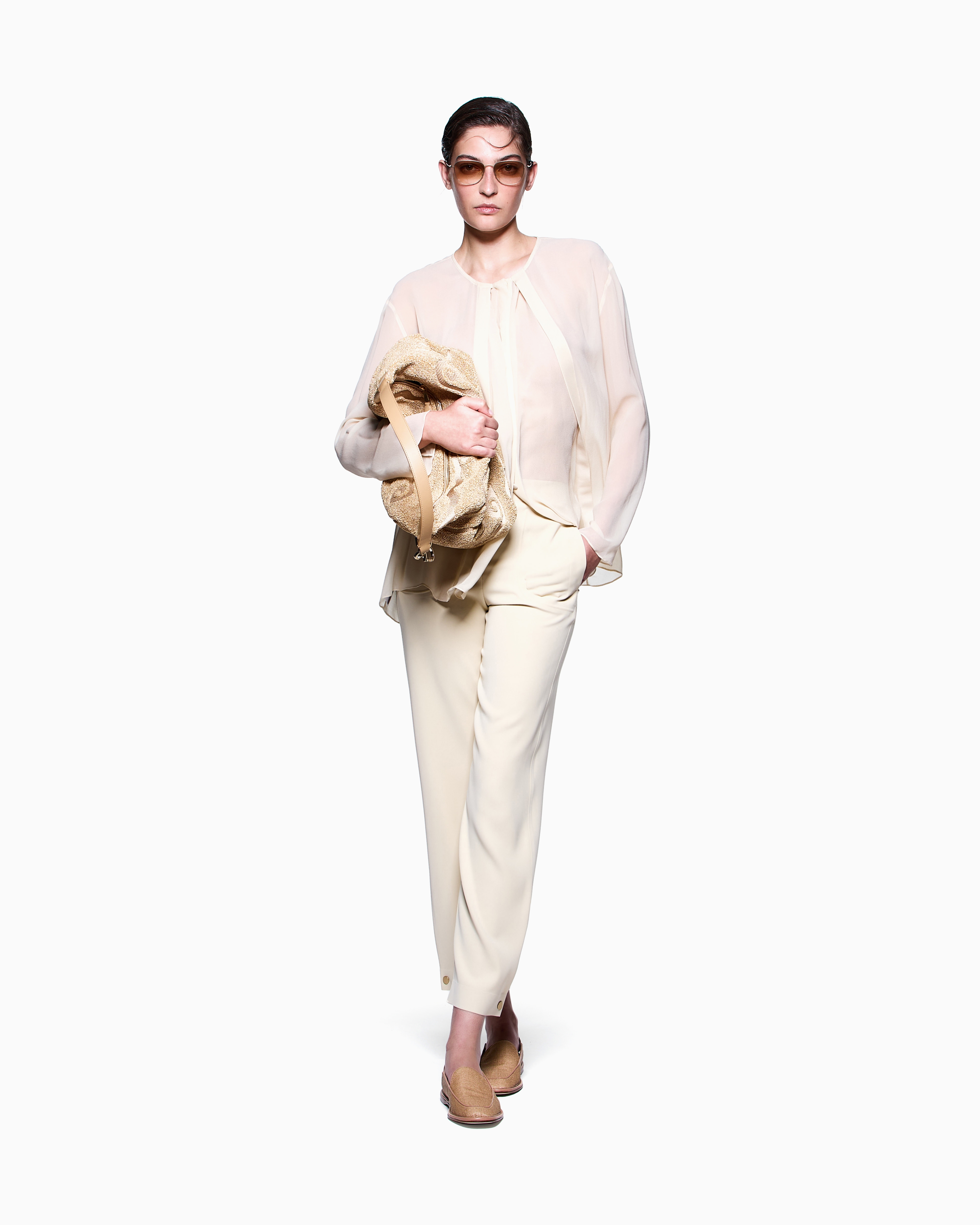 Giorgio Armani Technical-cady Straight Trousers