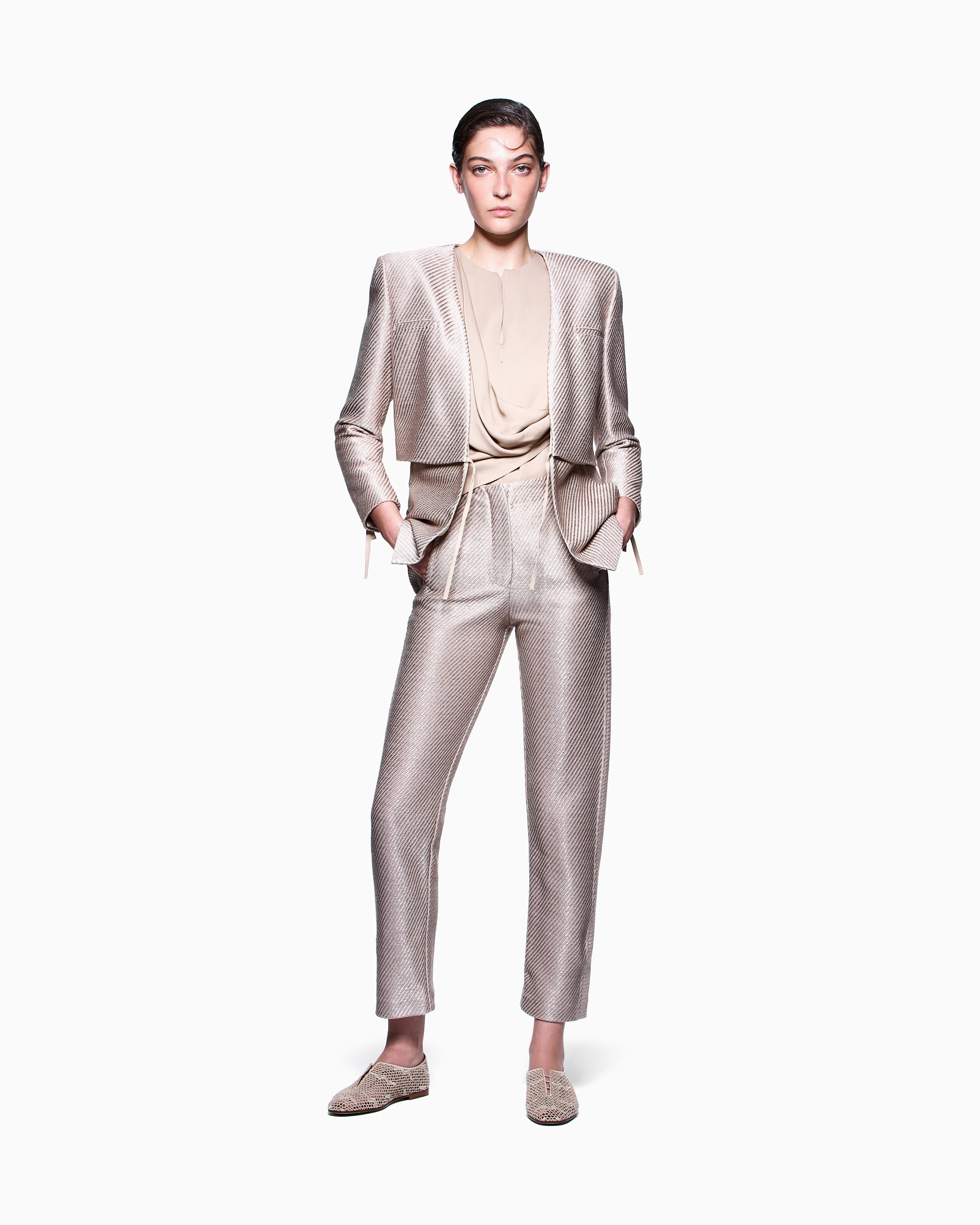 Giorgio Armani Top In Silk Double Georgette