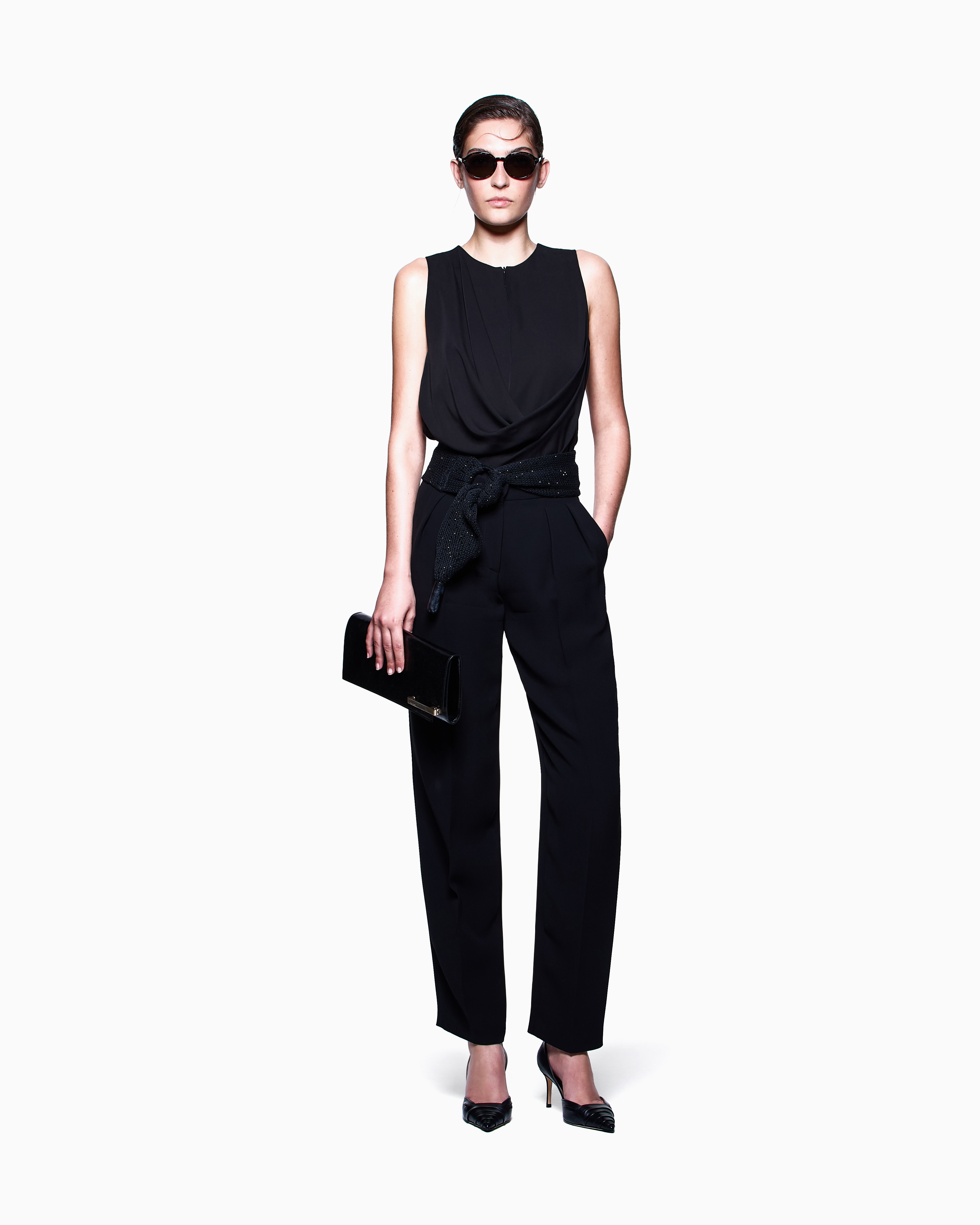 Giorgio Armani Top In Silk Double Georgette