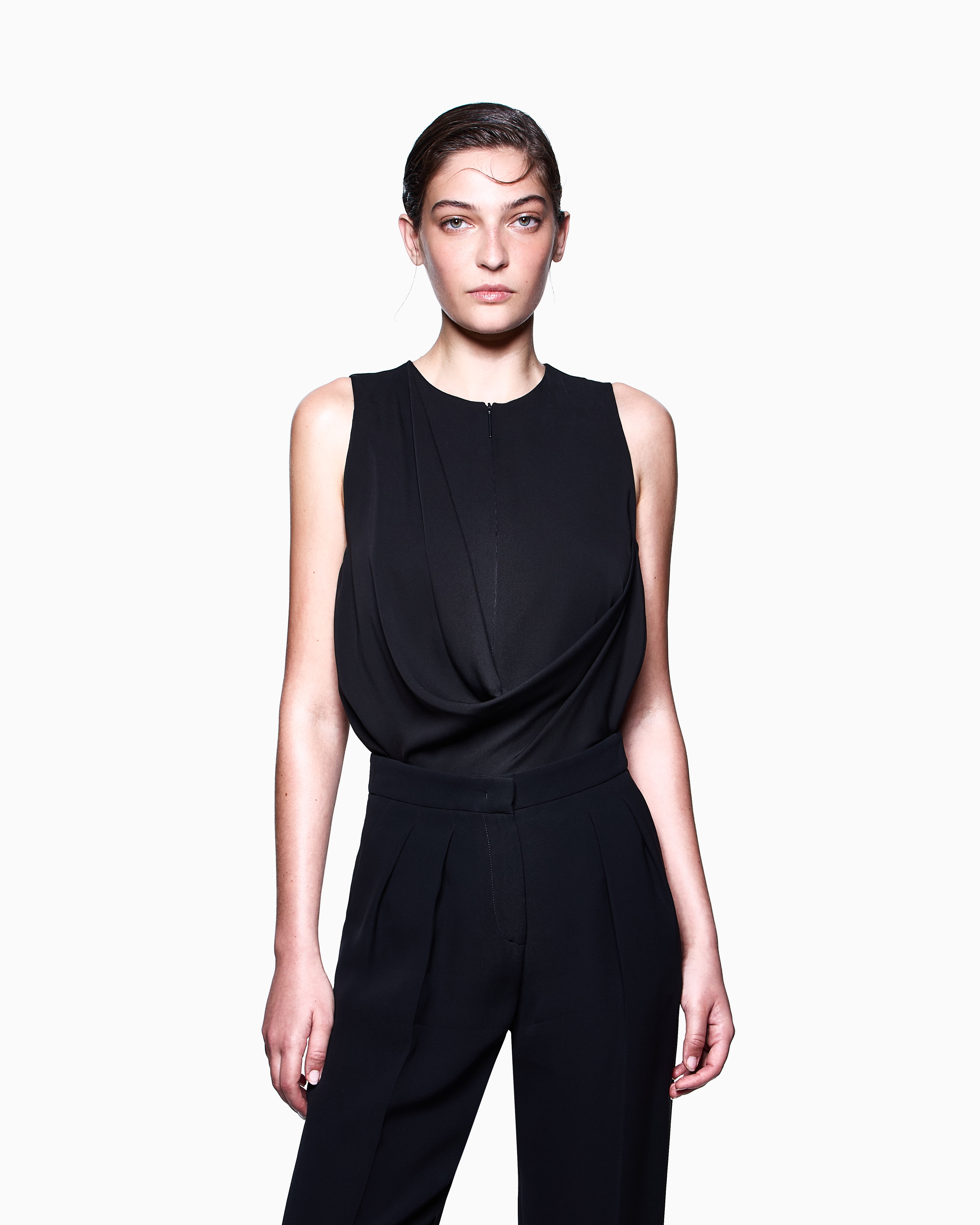 Giorgio Armani Top In Silk Double Georgette