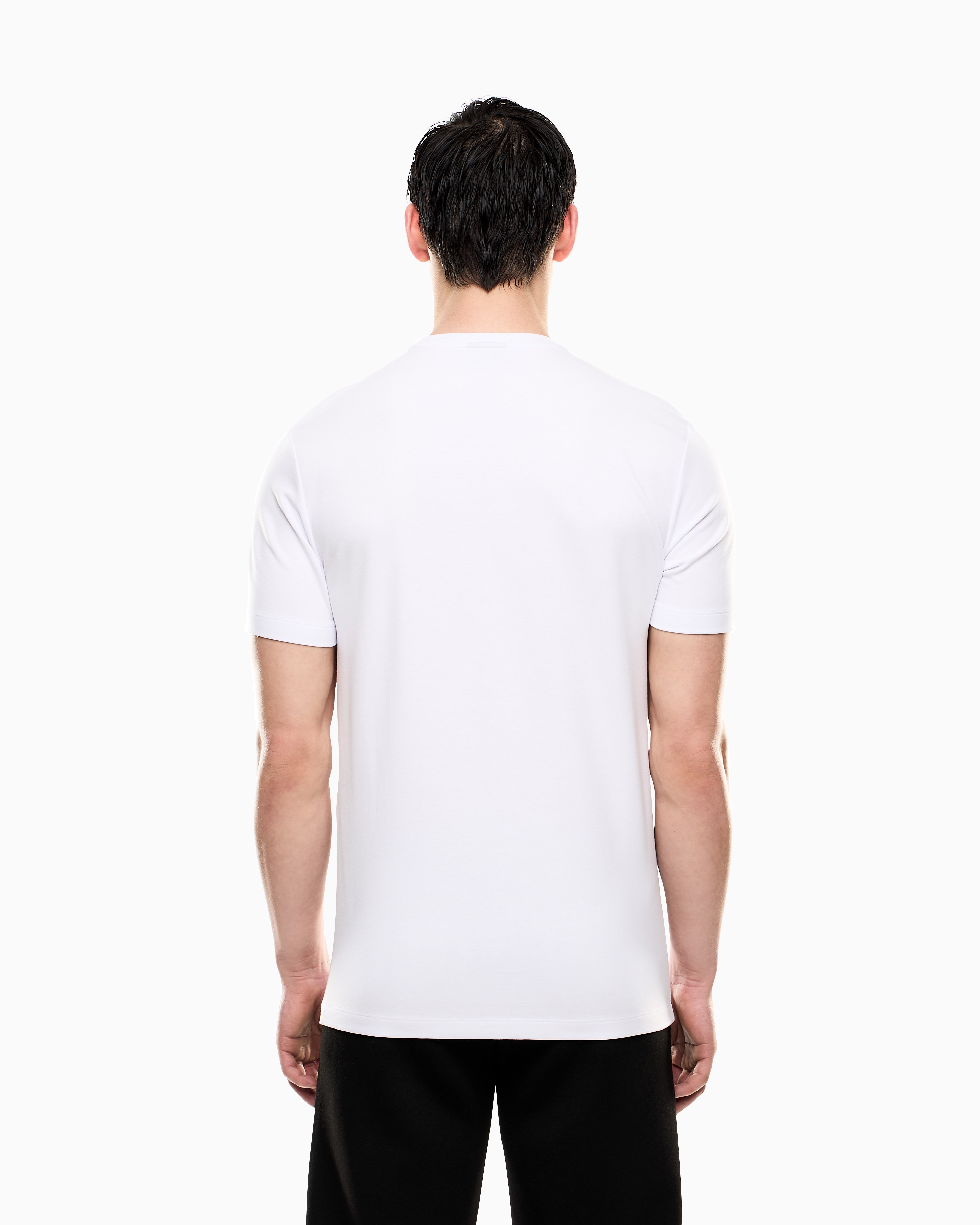 Tシャツ・カットソー GIORGIO ARMANI CAPPUCCINO STRETCH VISCOSE BLEND T-SHIRT Giorgio Armani Cappuccino Stretch Viscose Blend T-shirt - T