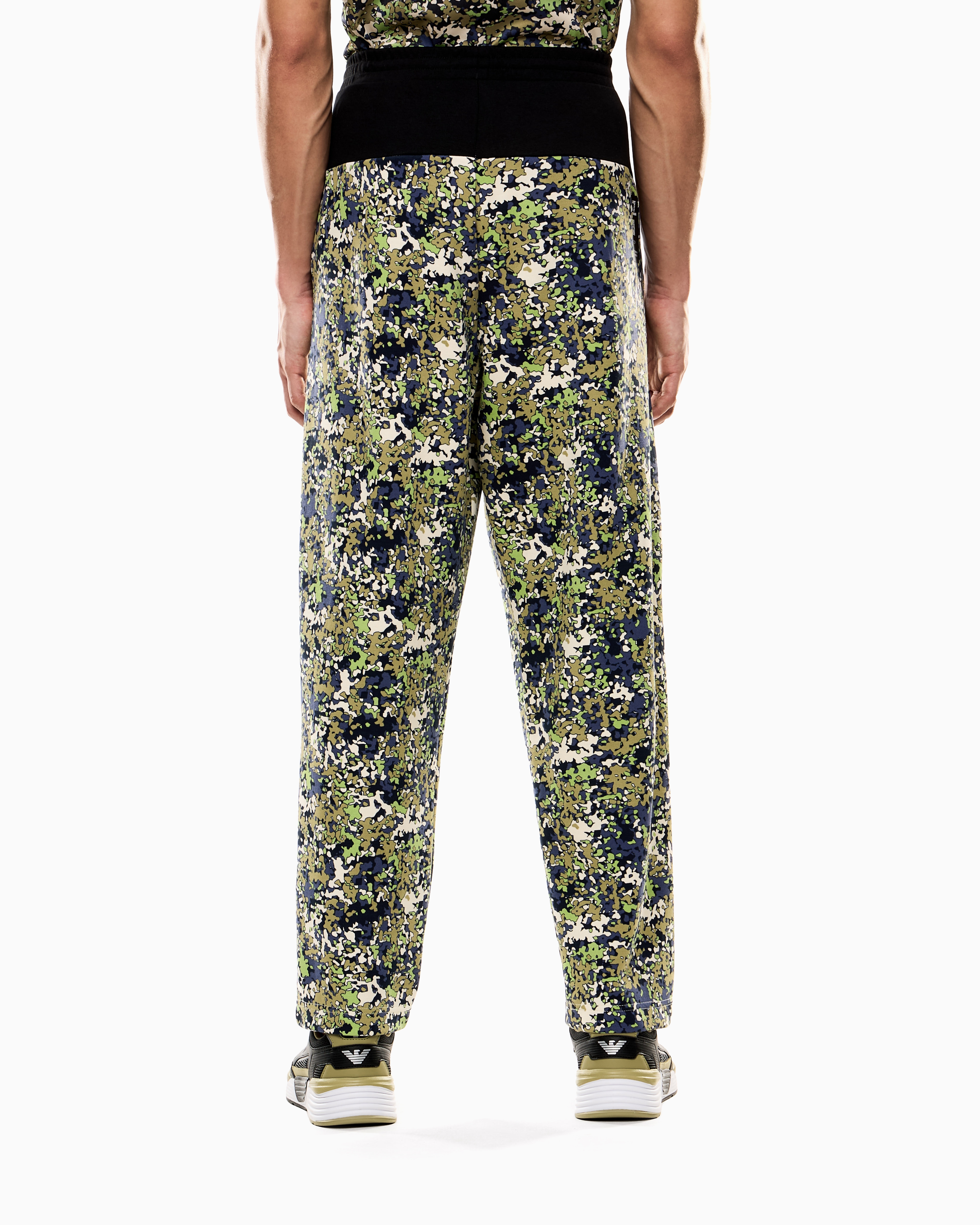 Ea7 Asv Visibility Trousers In An Organic Cotton Blend In Green