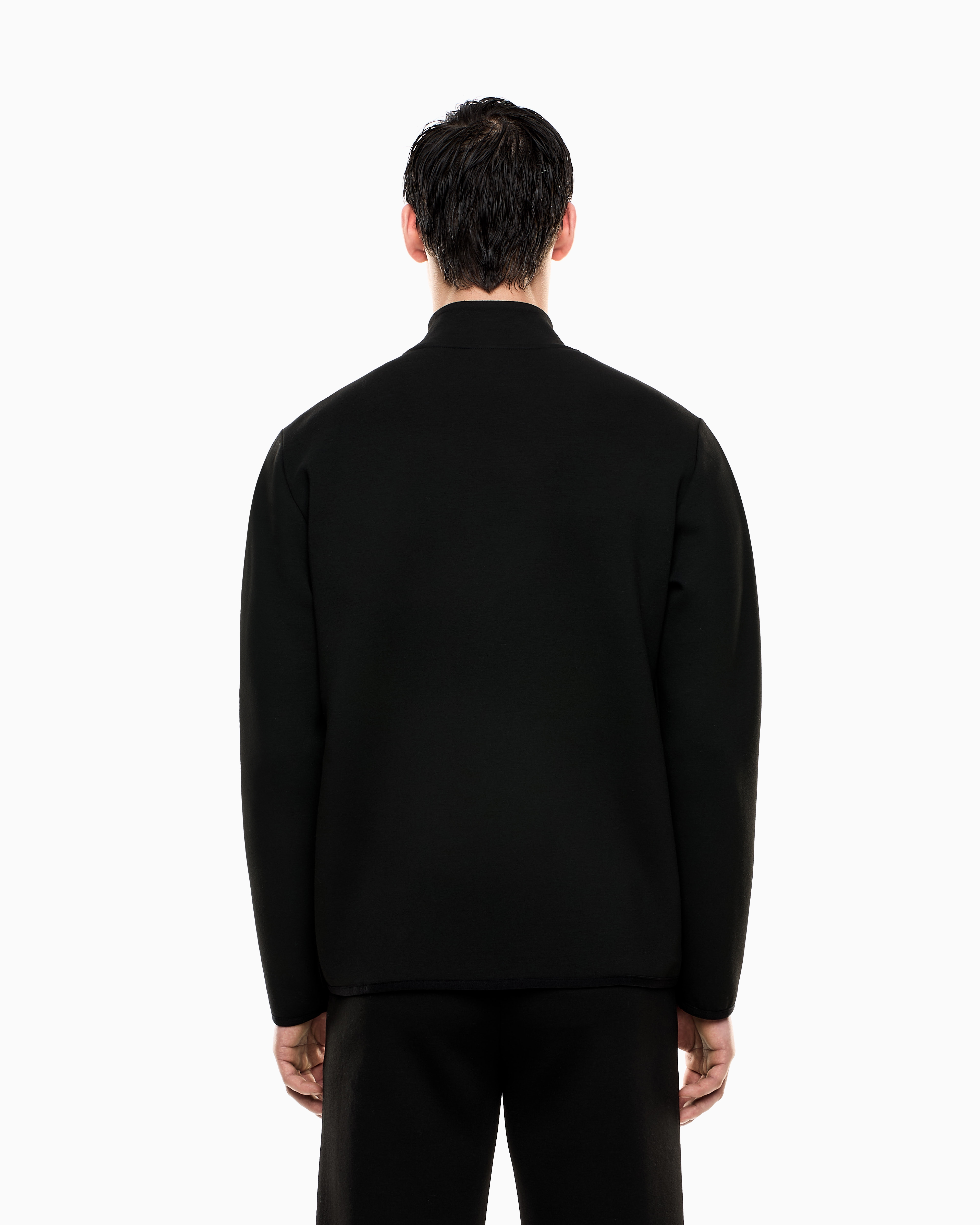 Ea7 Gold Label Viscose-blend Sweatshirt In Black