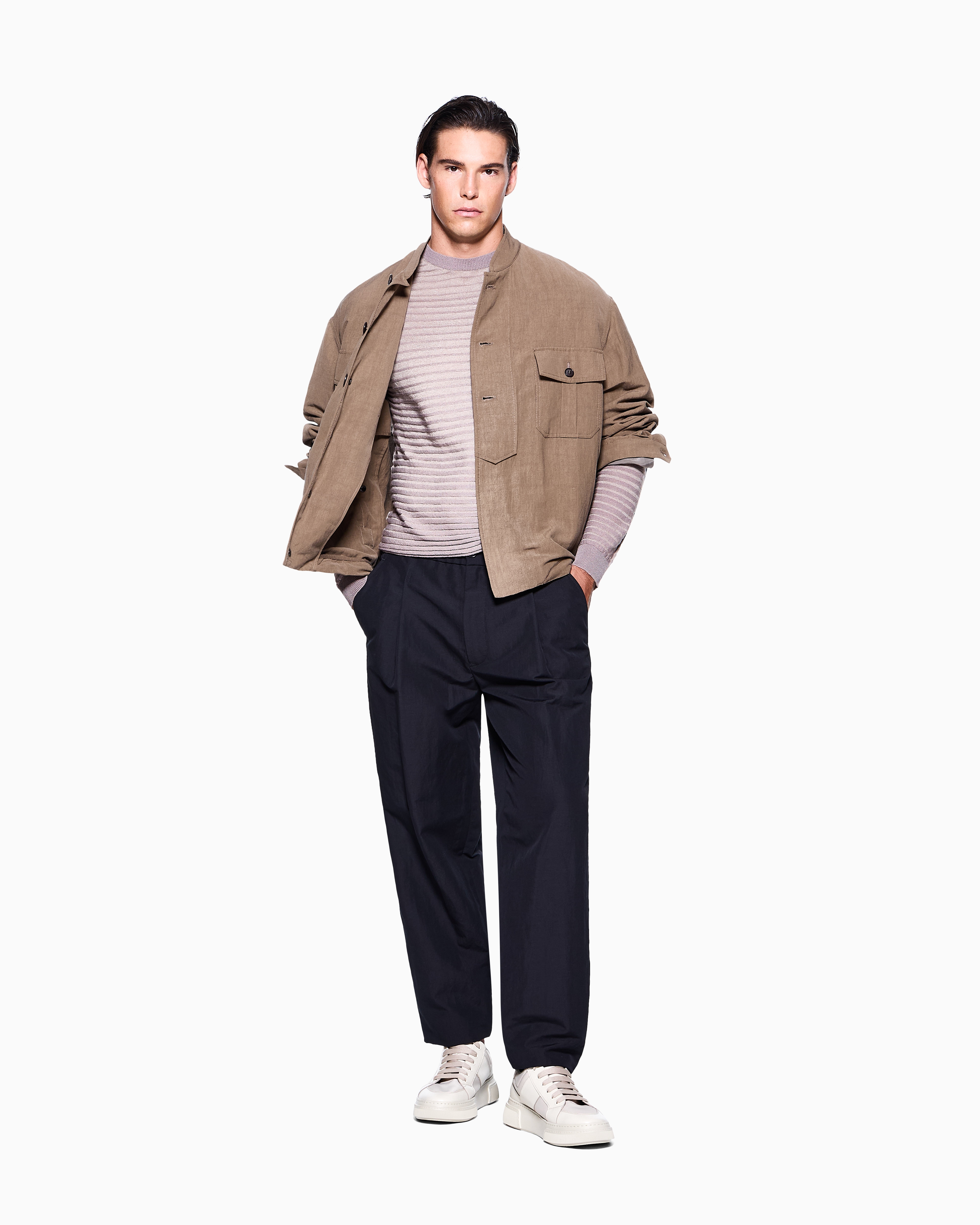 GIORGIO ARMANI ジャケット アプトンライン シングルブレストジャケット シルク混紡ツイル