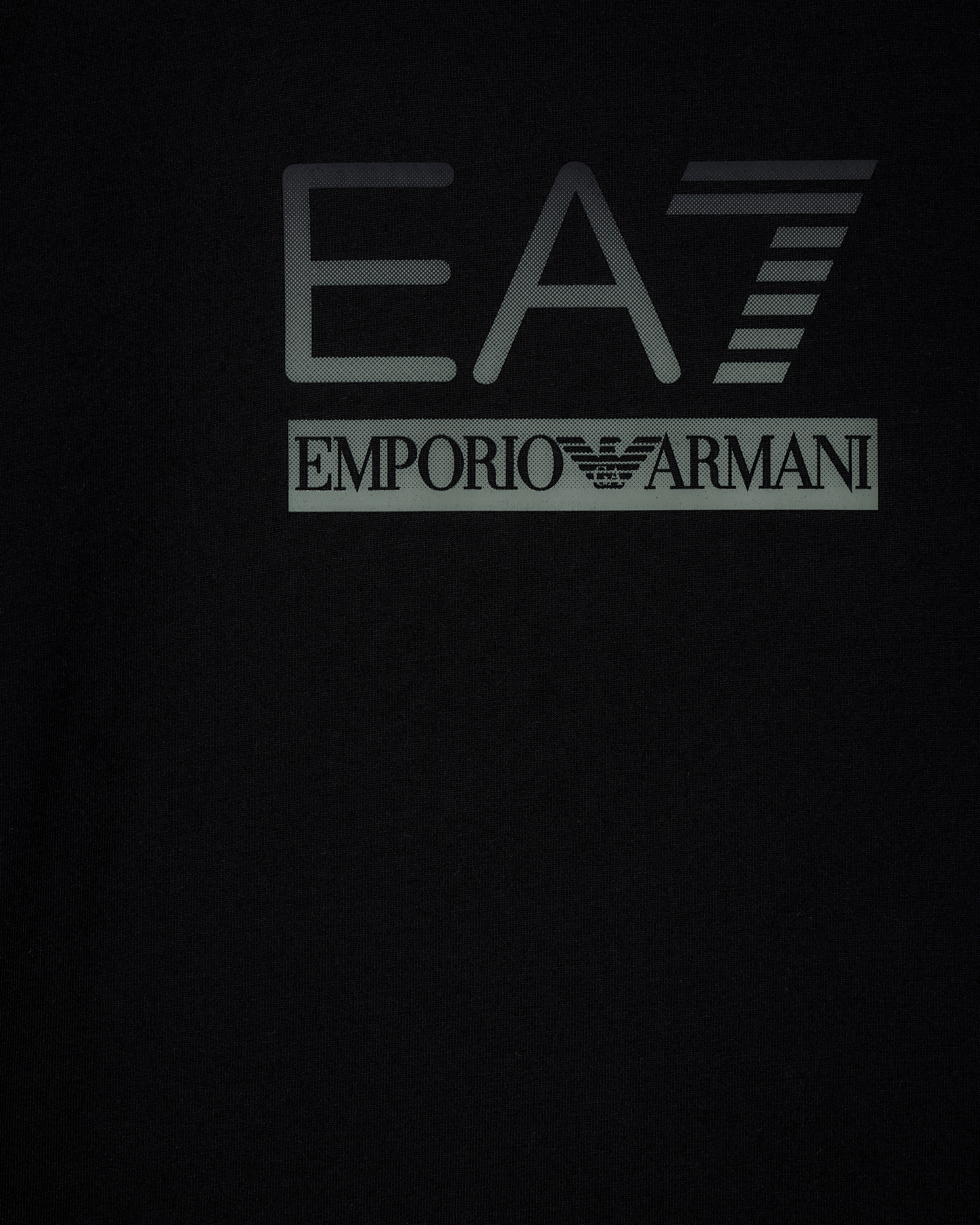 Ea7 Visibility Boy Cotton-blend Crew-neck T-shirt In Black