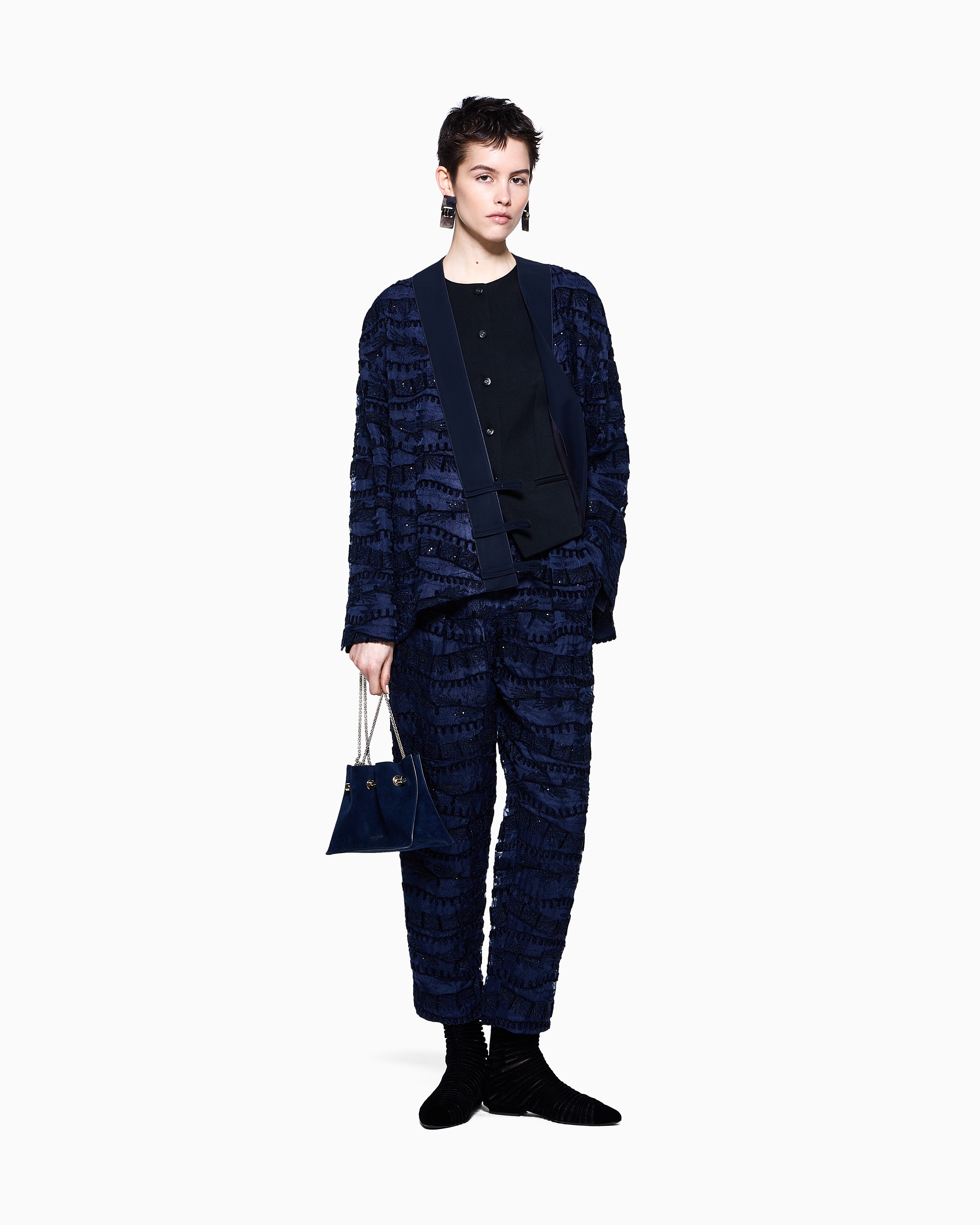 Giorgio Armani Single-breasted Wool Waistcoat In Black