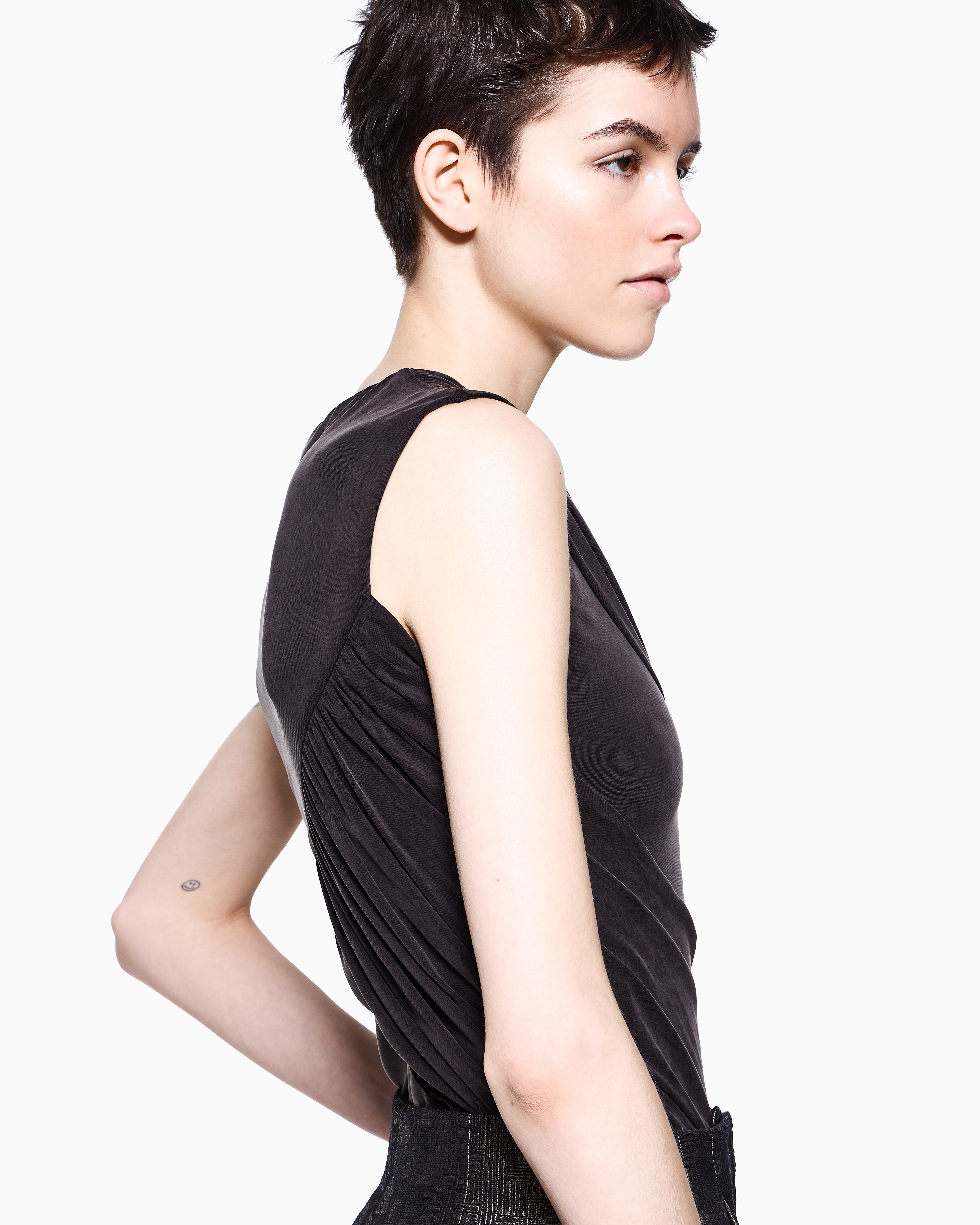 Giorgio Armani Tops In Gray