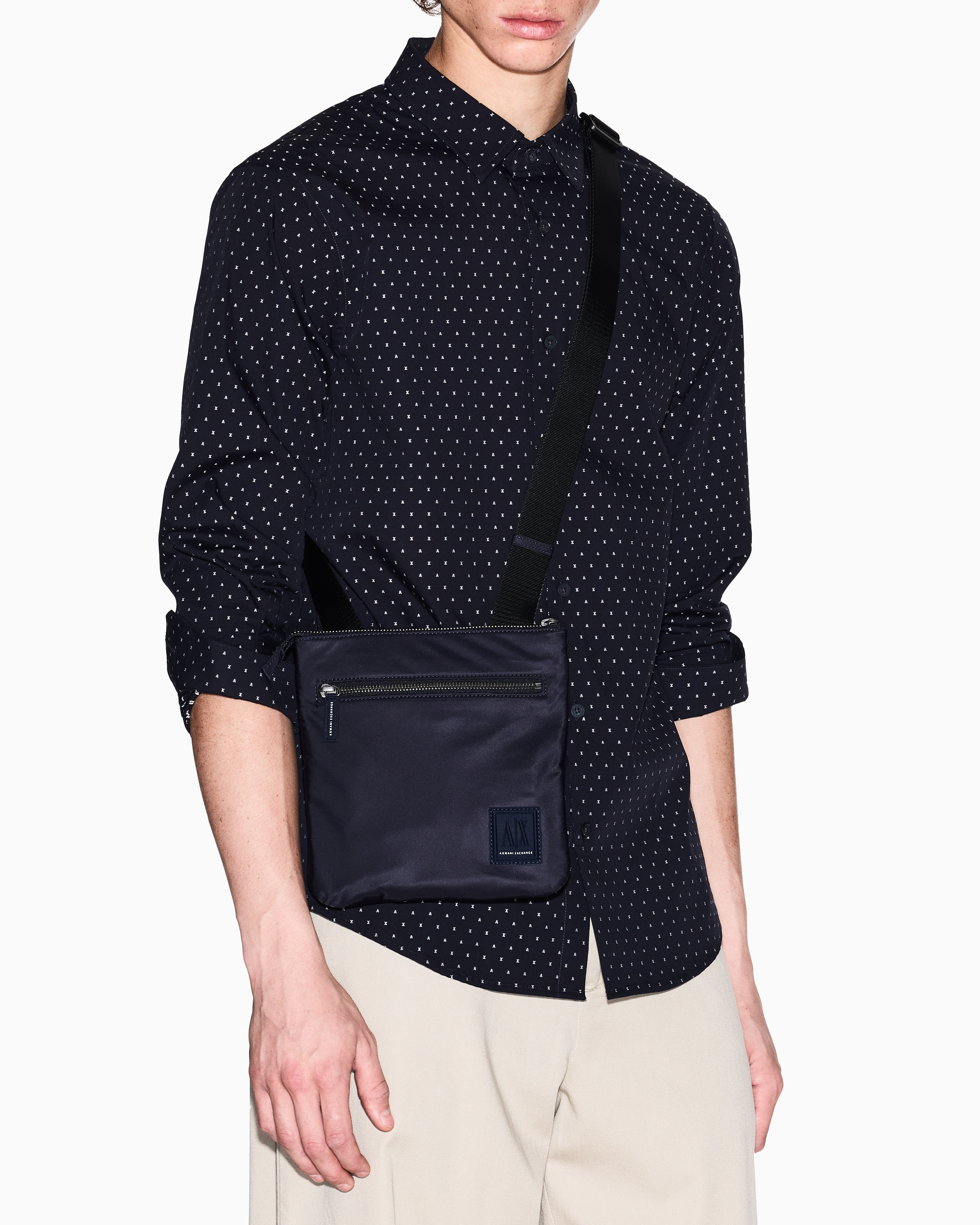 Armani Exchange - Crossbody Bags, Man, Navy Blue, Size: TU