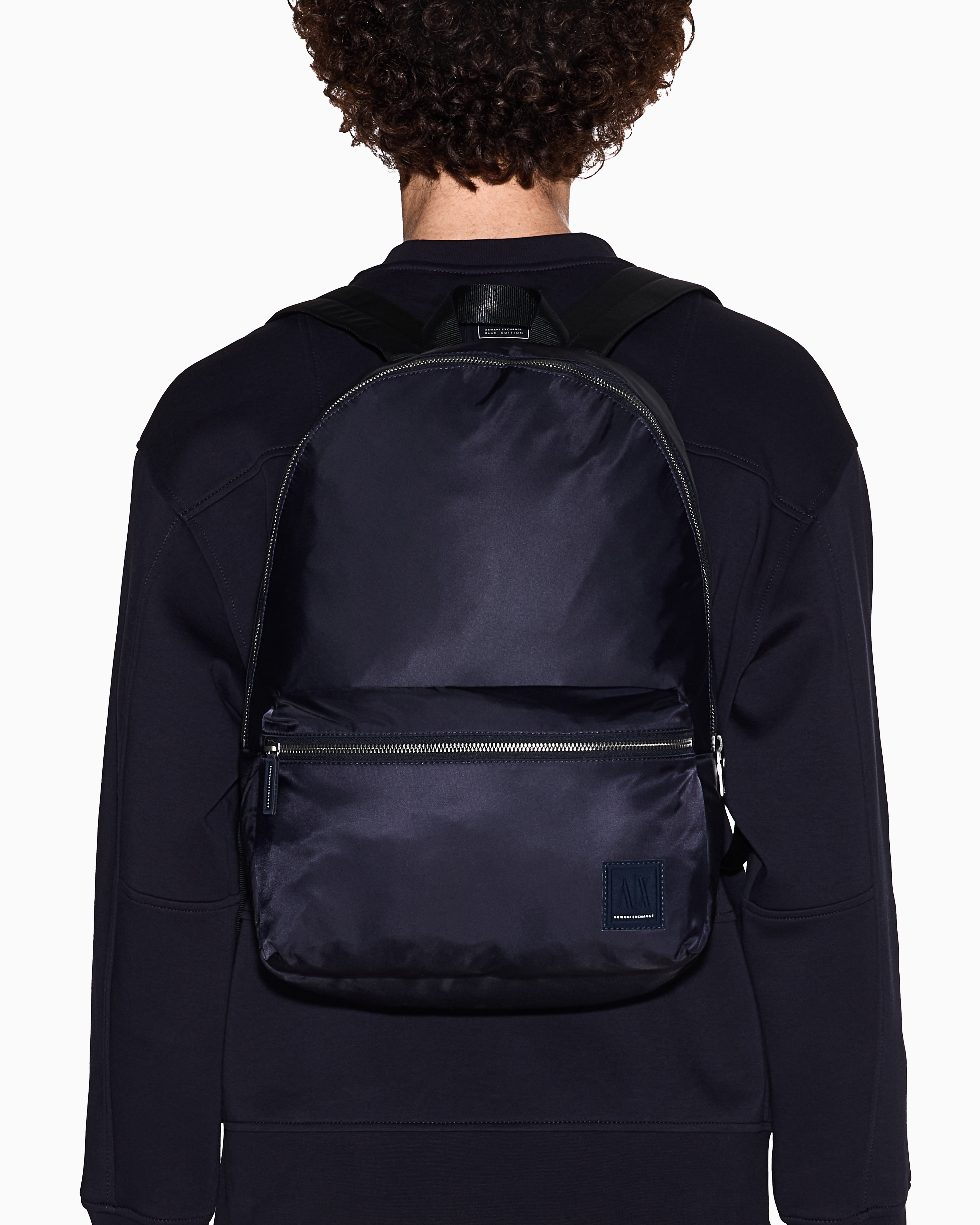 Armani Exchange - Backpacks, Man, Navy Blue, Size: TU