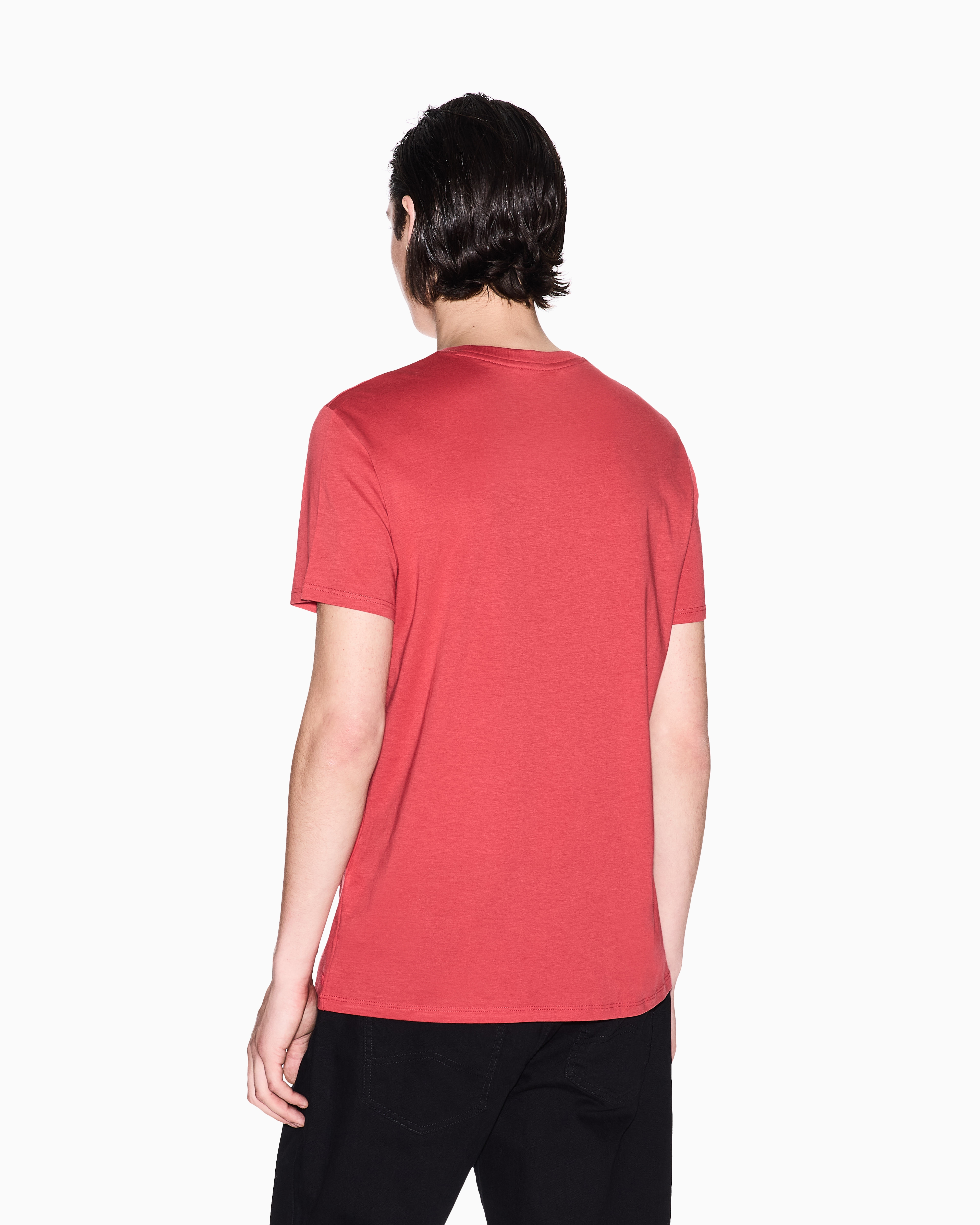 Armani Exchange - Slim fit Pima cotton T-shirt, Man, Red, Size: