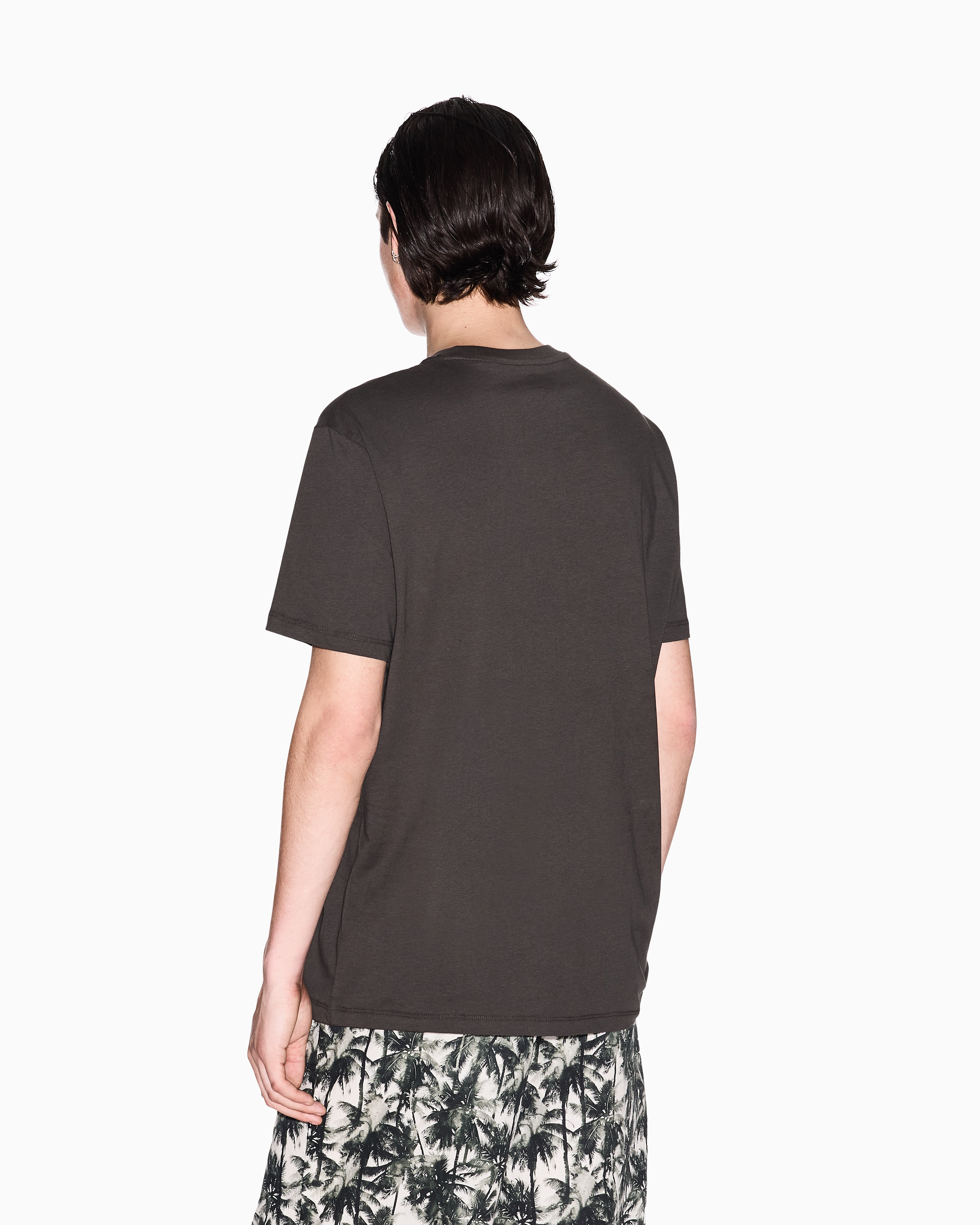 Armani Exchange - Regular fit cotton T-shirt with logo, Man, Green, Size:
