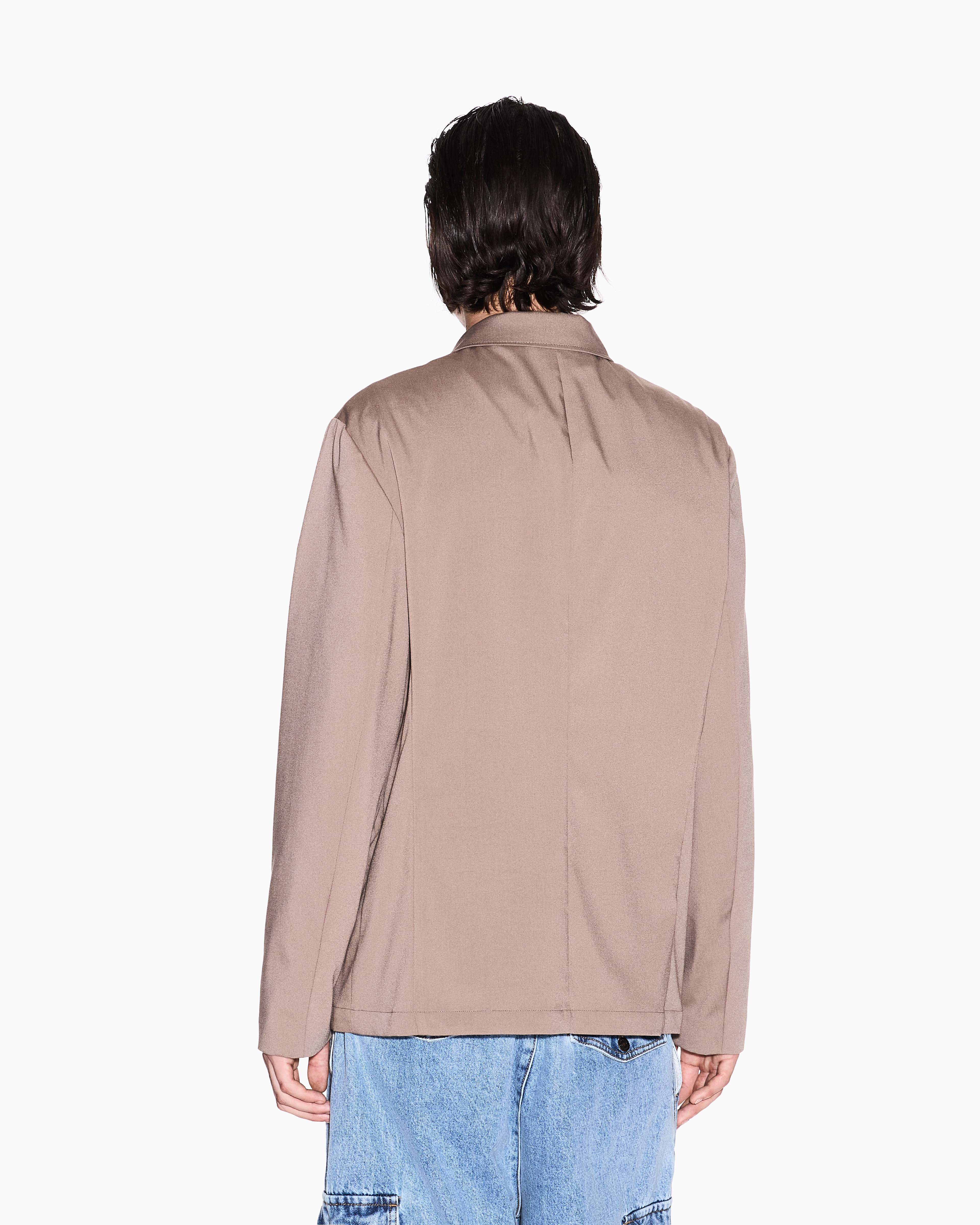 Armani Exchange - Single-breasted jacket with three pockets, Man, Beige, Size: