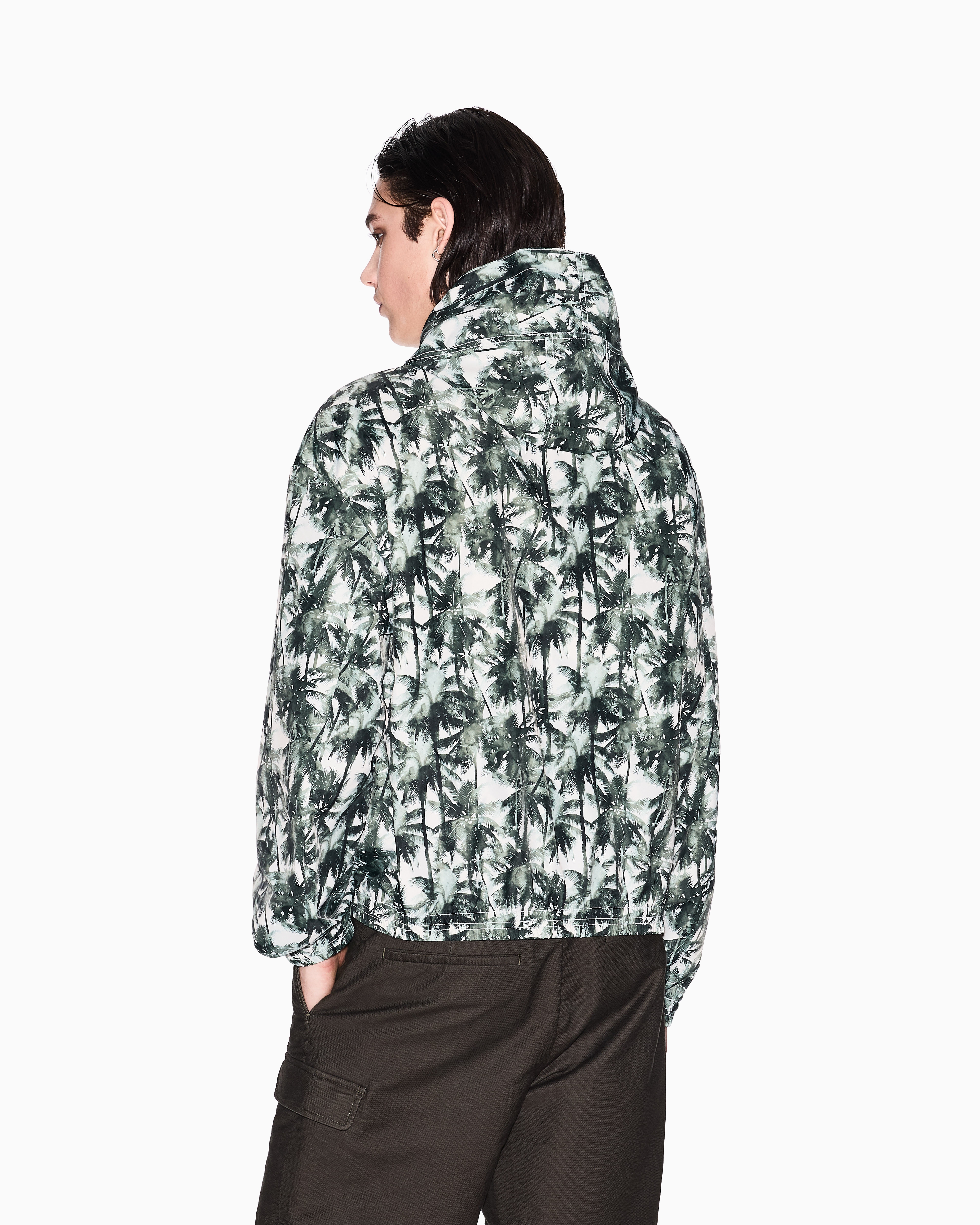 Armani Exchange - ASV Hooded Bomber Jacket, Man, Green, Size: