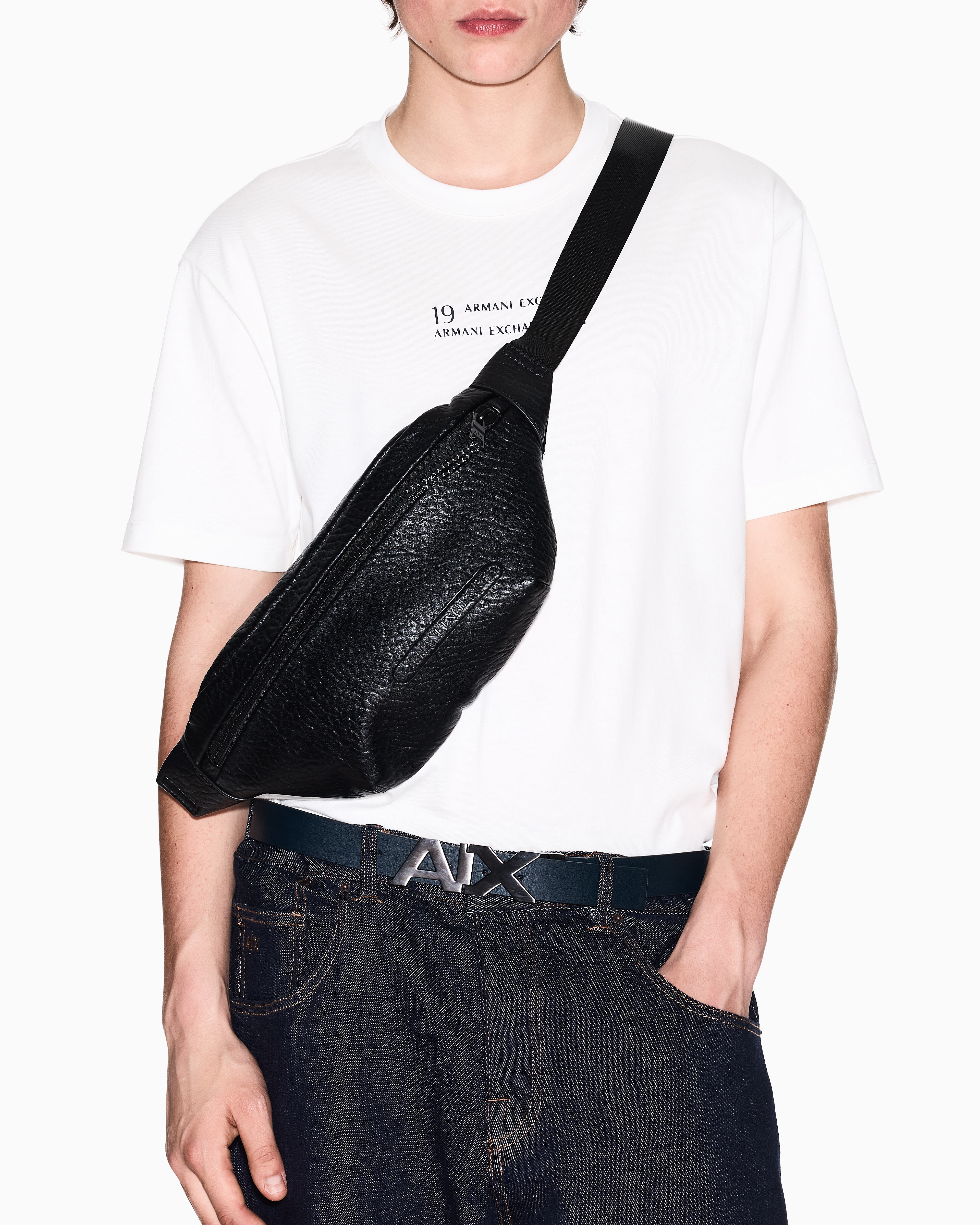 Armani Exchange - Belt Bags, Man, Black, Size: TU