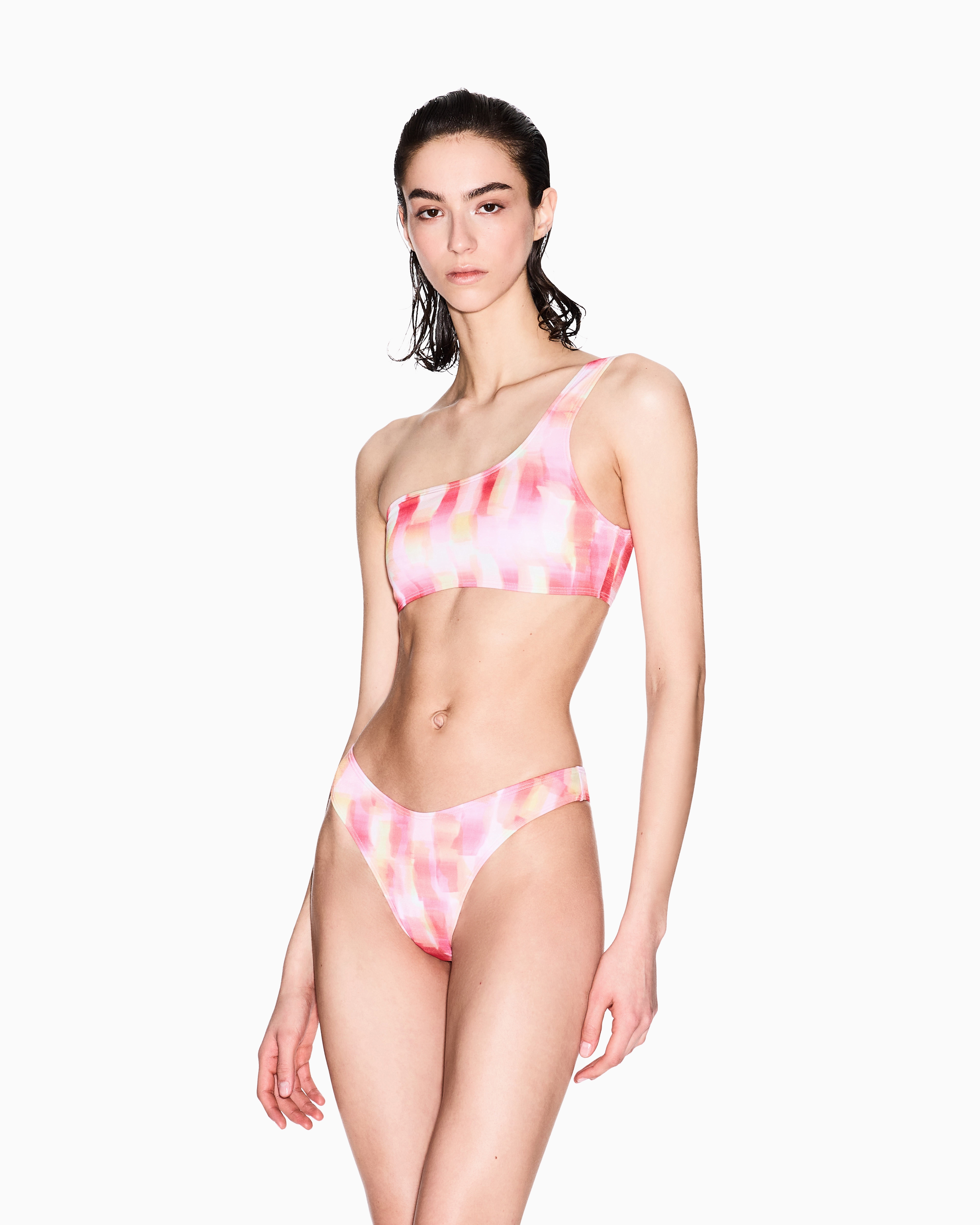 Armani Exchange - ASV Fabric Bikini Briefs, Woman, Pink, Size: