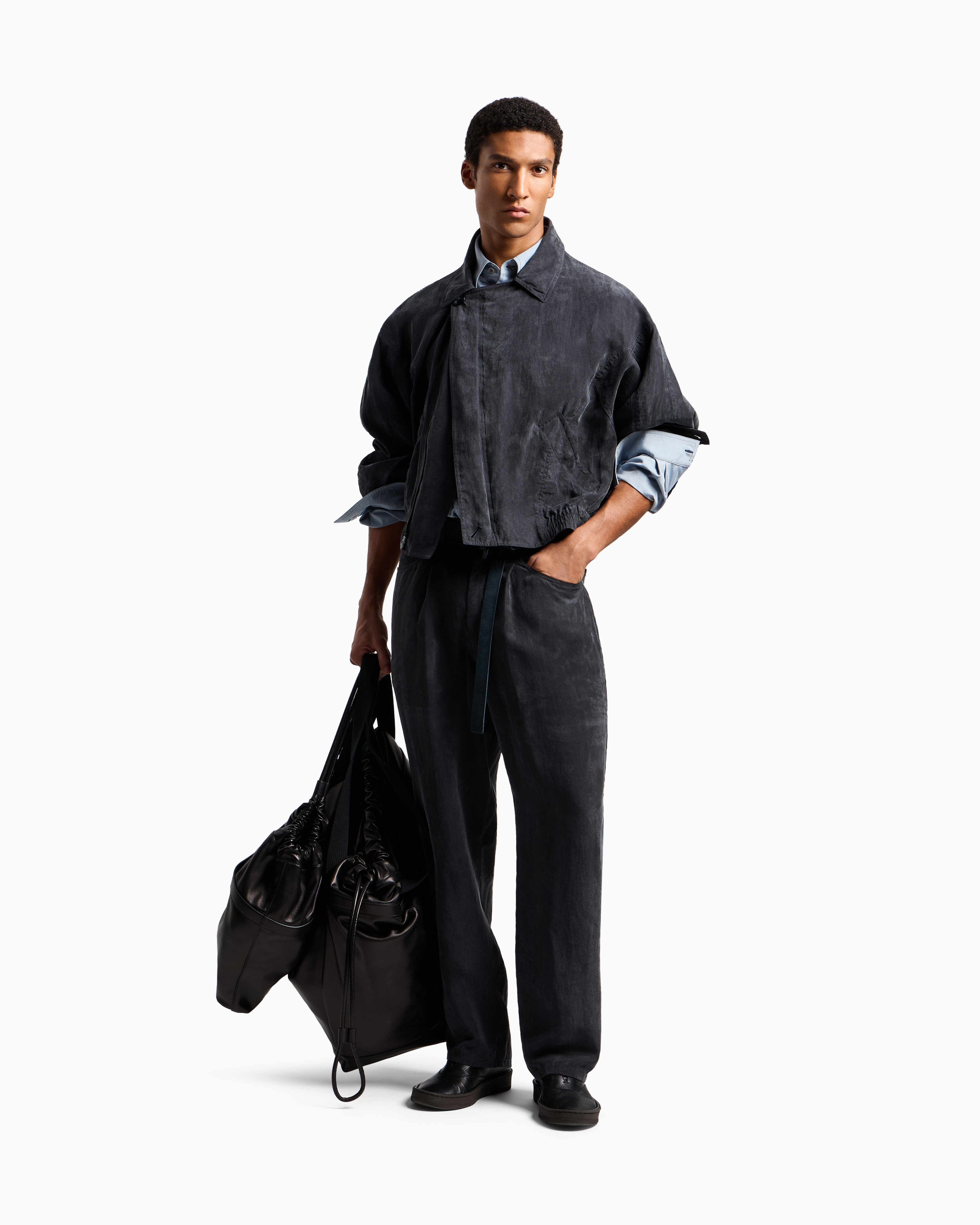 Giorgio Armani ライトブルー ジャンパー 383528_1.jpg