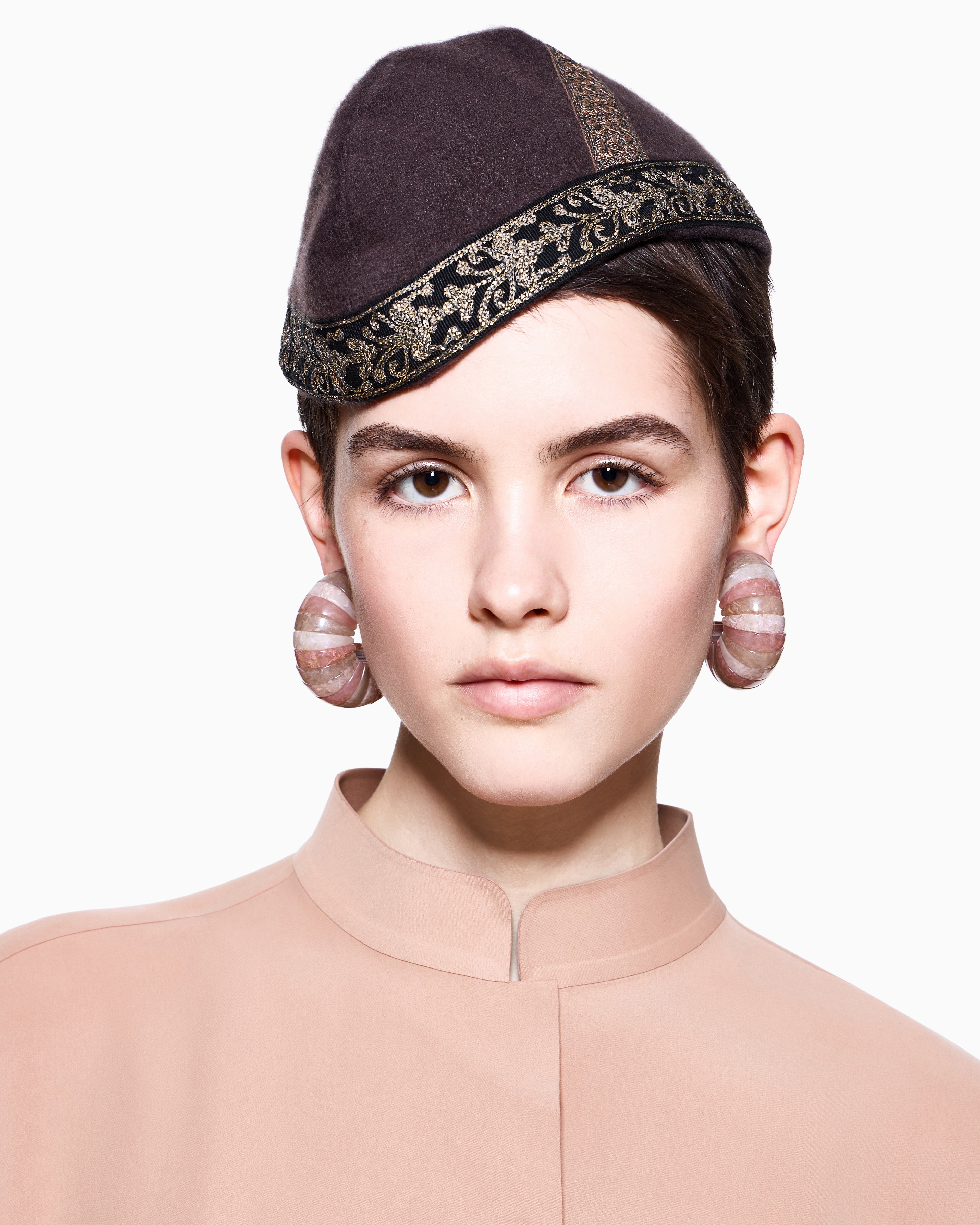 Clip-on earrings in a mélange resin | Giorgio Armani