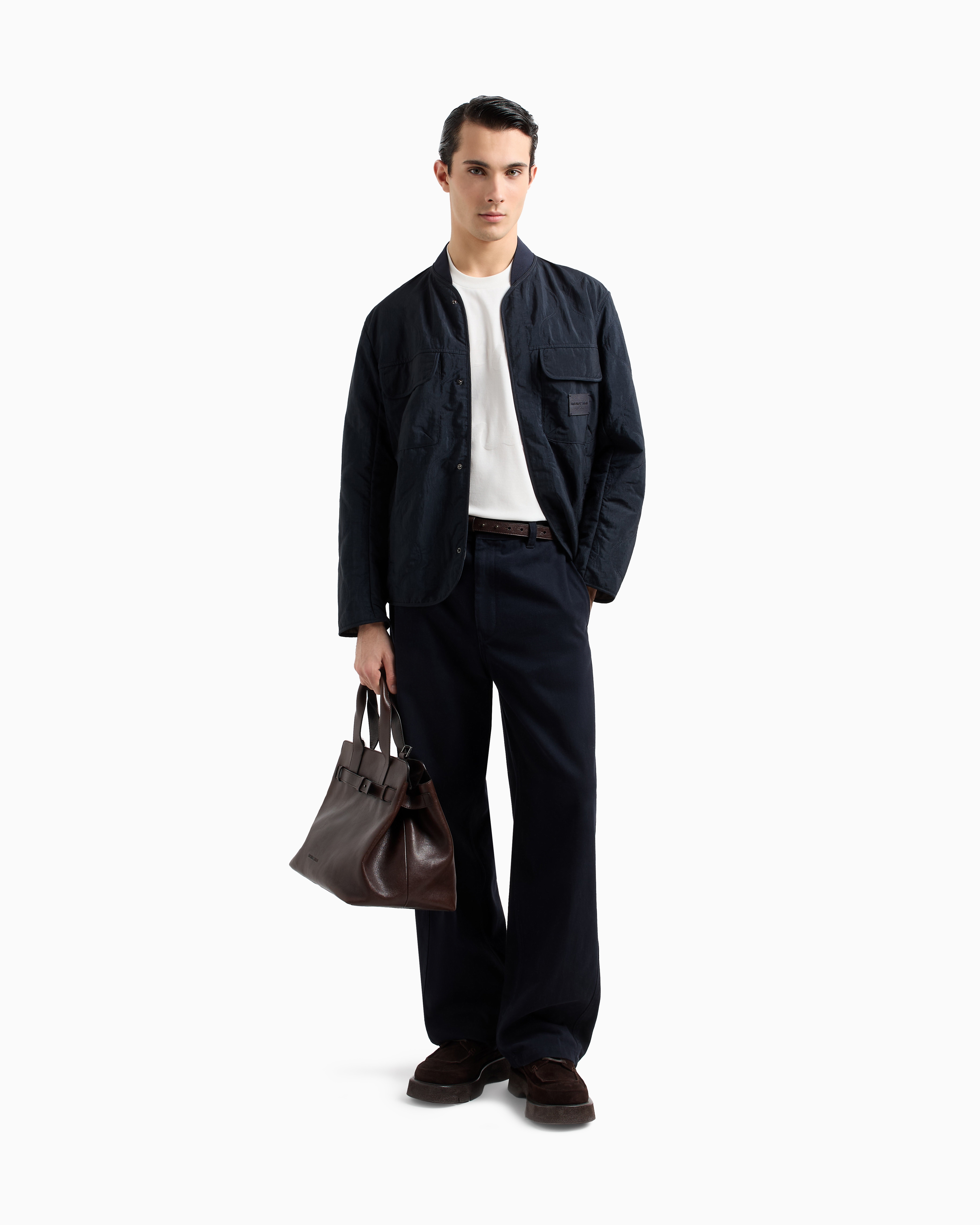 Emporio Armani◆ASV スウェットシャツ ツイルジャージー ロゴ ASV スウェットシャツ ダブルジャージー ロゴ刺繍 | Emporio Armani