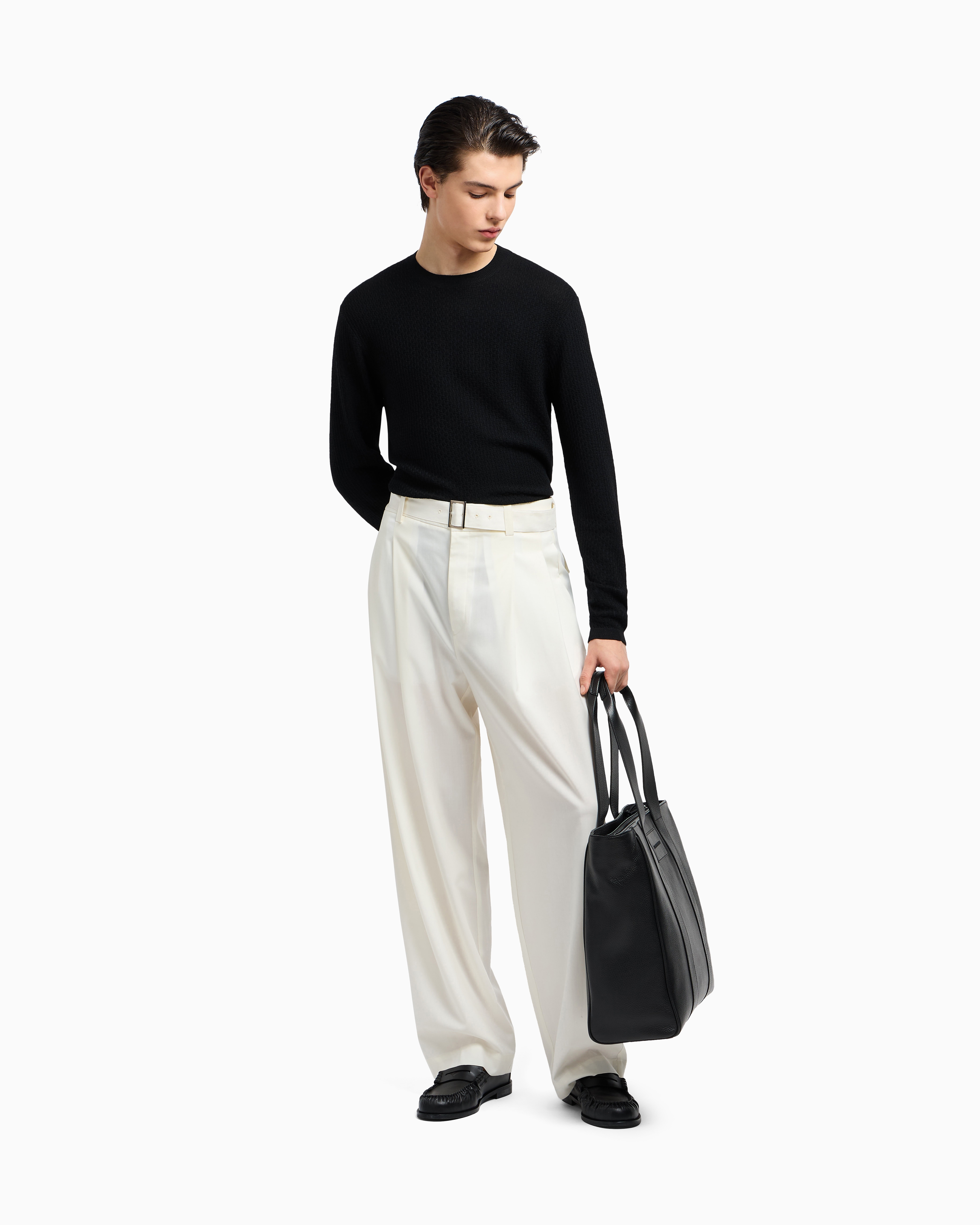 EMPORIO ARMANI グレー フリル ポンチョ