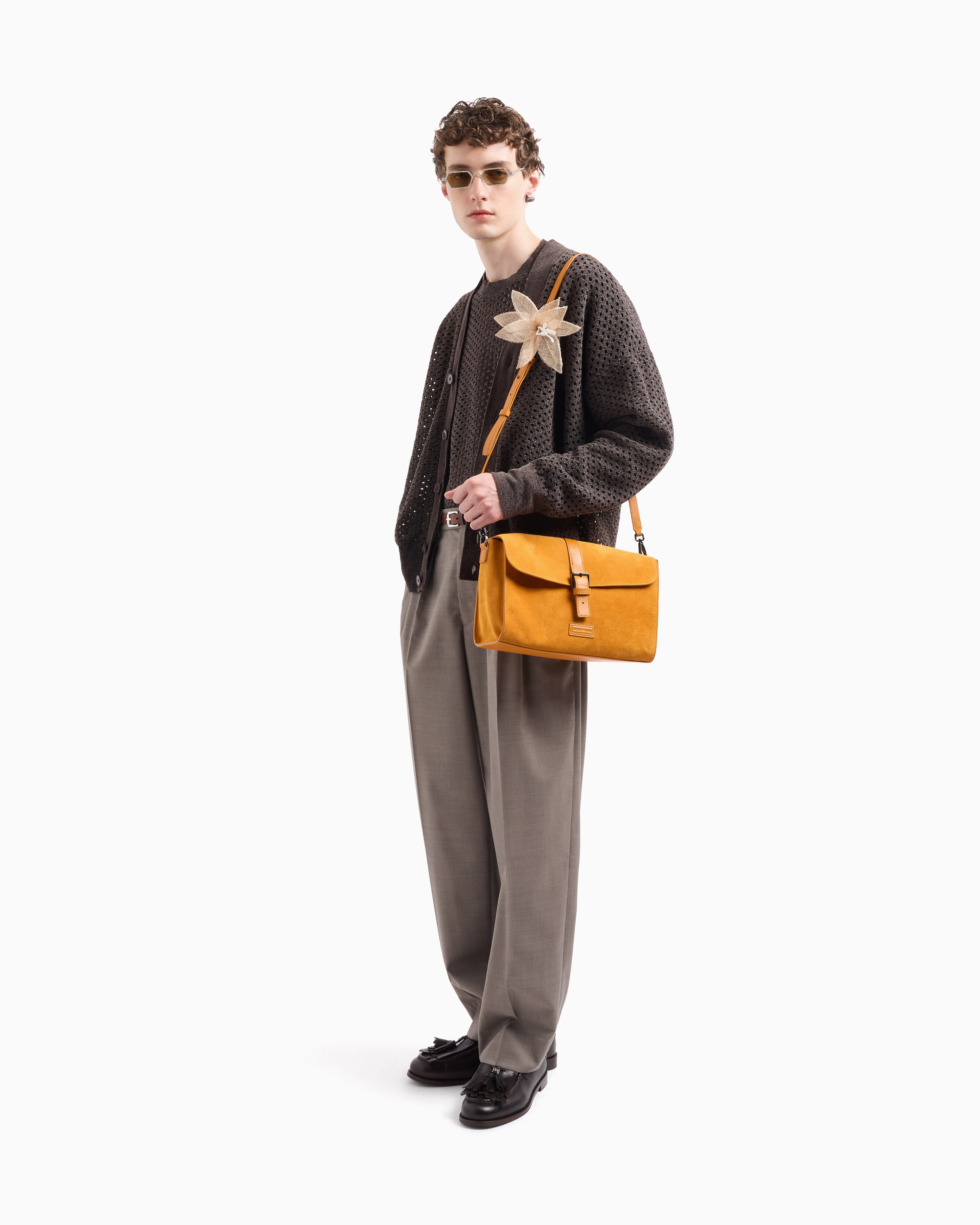 セーター シェニール パーフォレーションニット | Emporio Armani