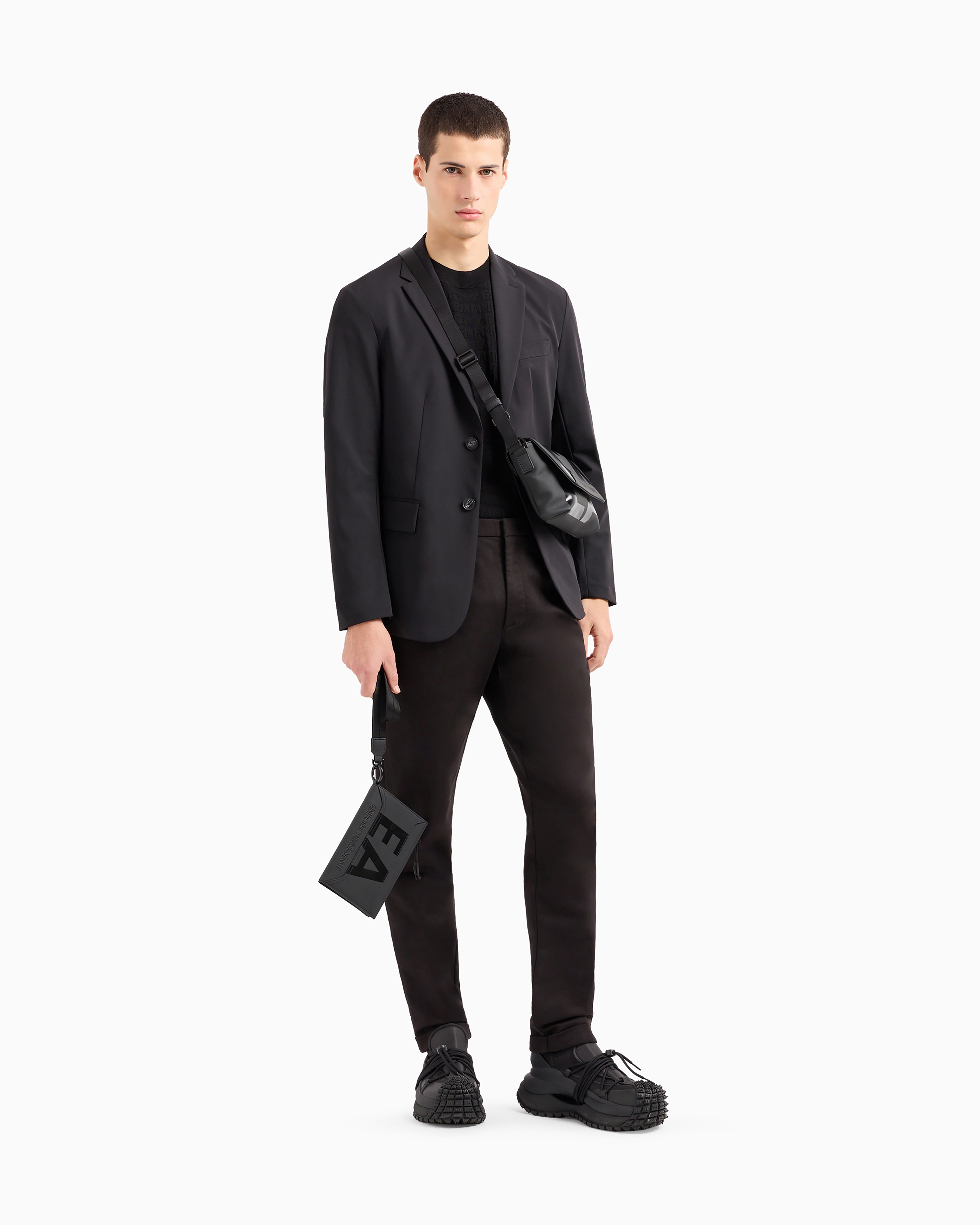 EMPORIO ARMANI セットアップ 黒3B 90s EMPORIO ARMANI エンポリオアルマーニ セットアップ