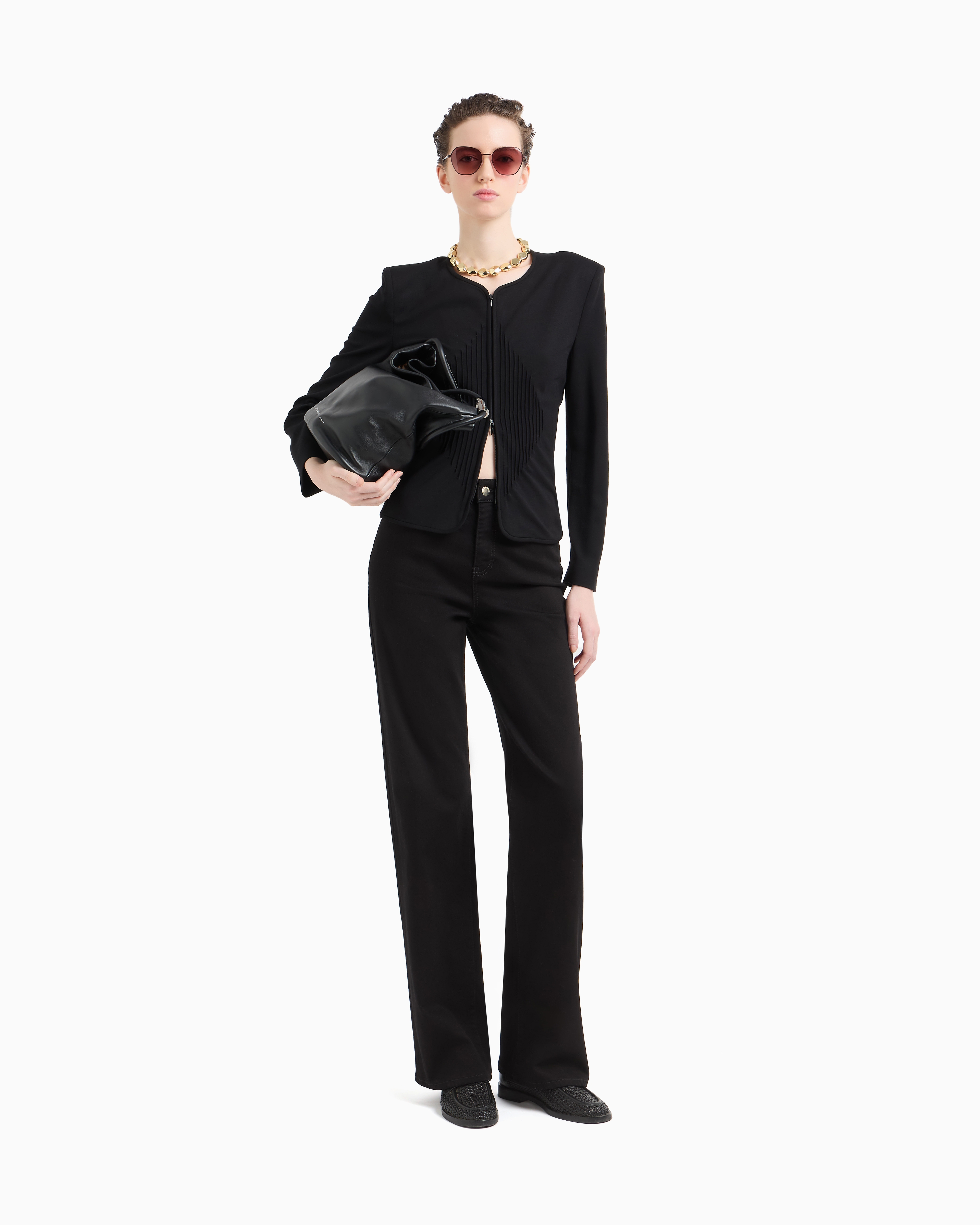 〈EMPORIO ARMANI〉ハイライズ ストレートジーンズ （関税込み） EW001499_AF12677_MB001_R_SS202