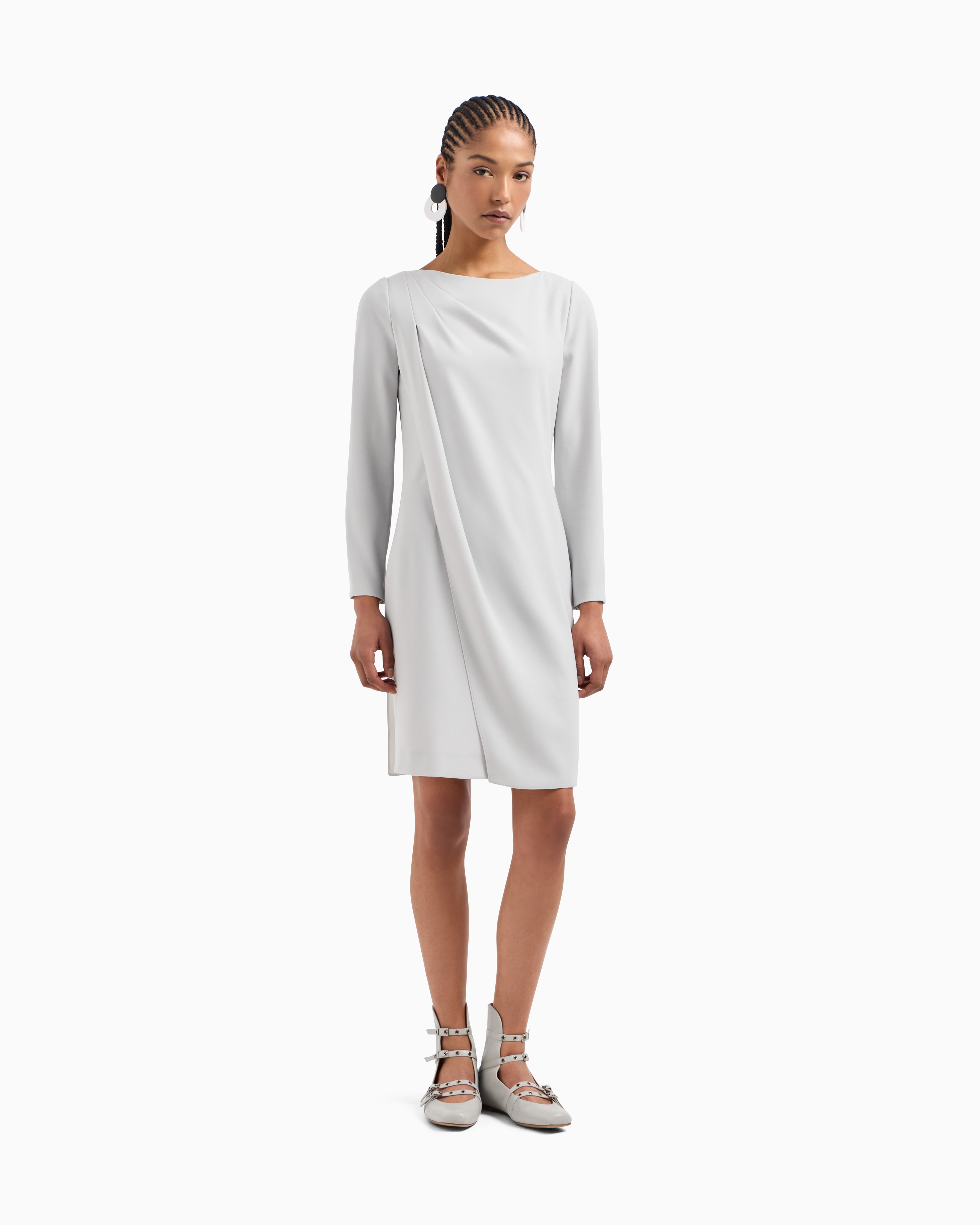 Technical cady dress with front panel | Emporio Armani