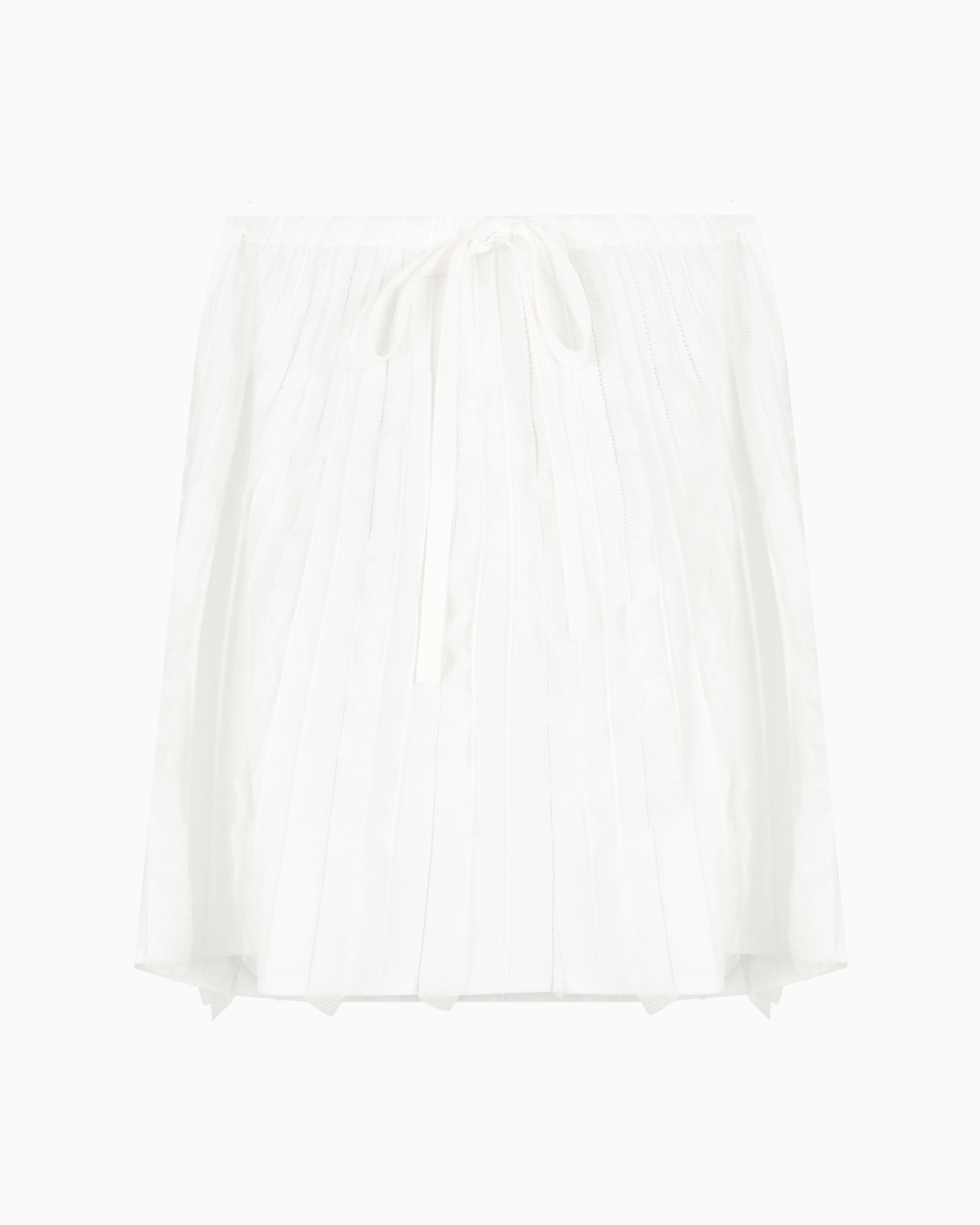 Emporio Armani - Ruched viscose knit top, Woman, White, Size:
