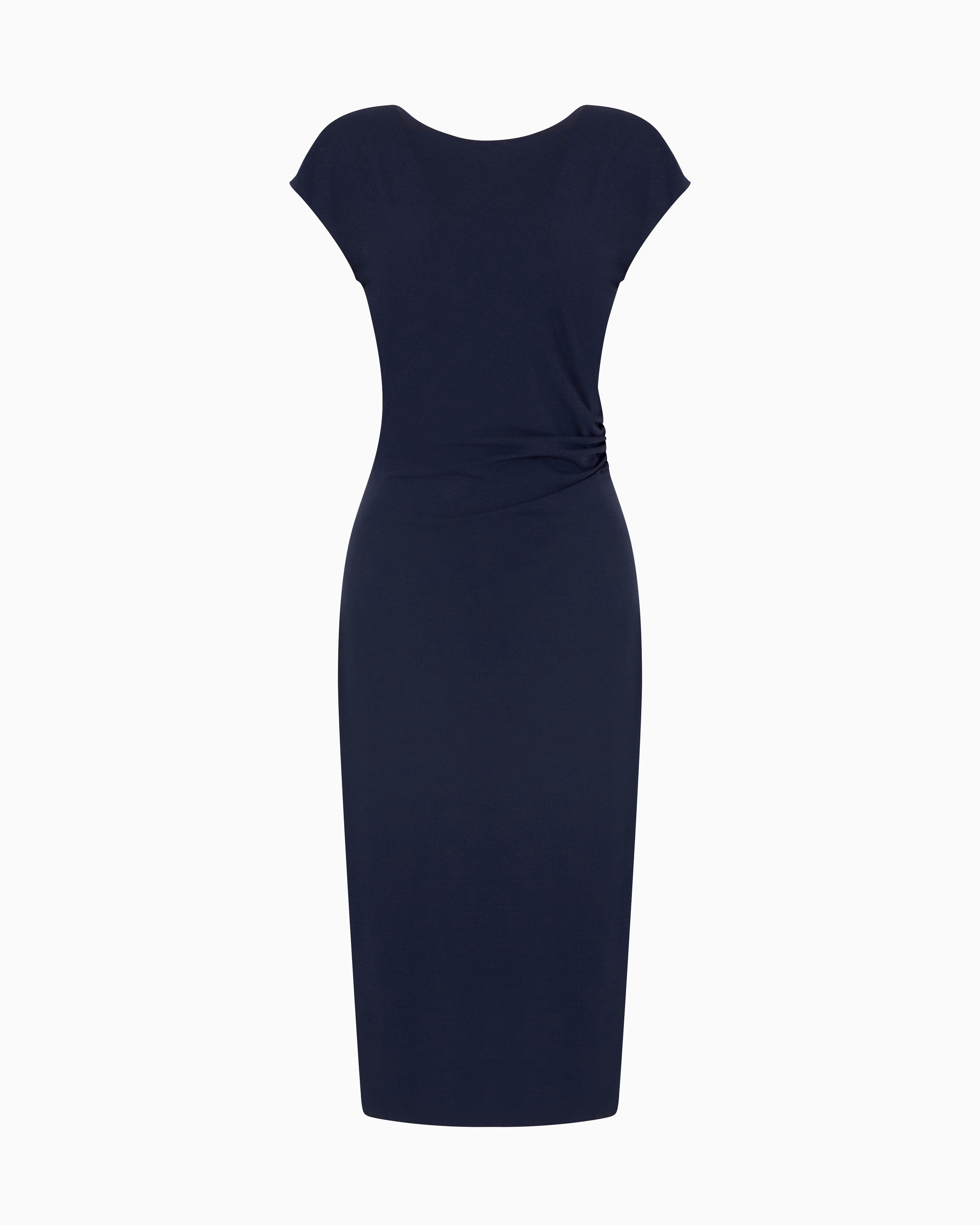 ワンピース EMPORIO ARMANI Woman Dress Blue 1 EW000827AF10206 UB089 Techno cady flared dress with oversized godet pleat