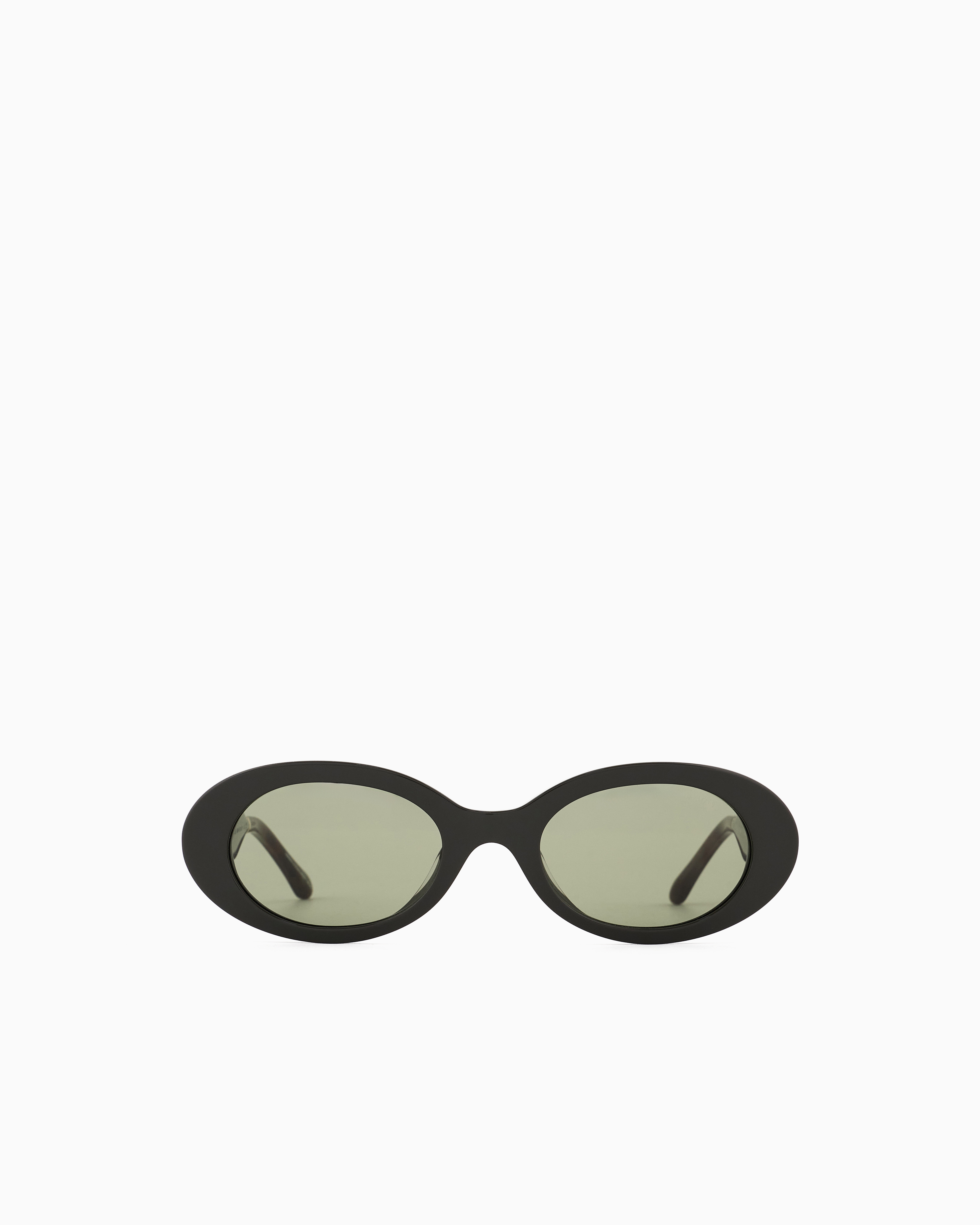 Giorgio Armani Oval Women's Sunglasses In Green