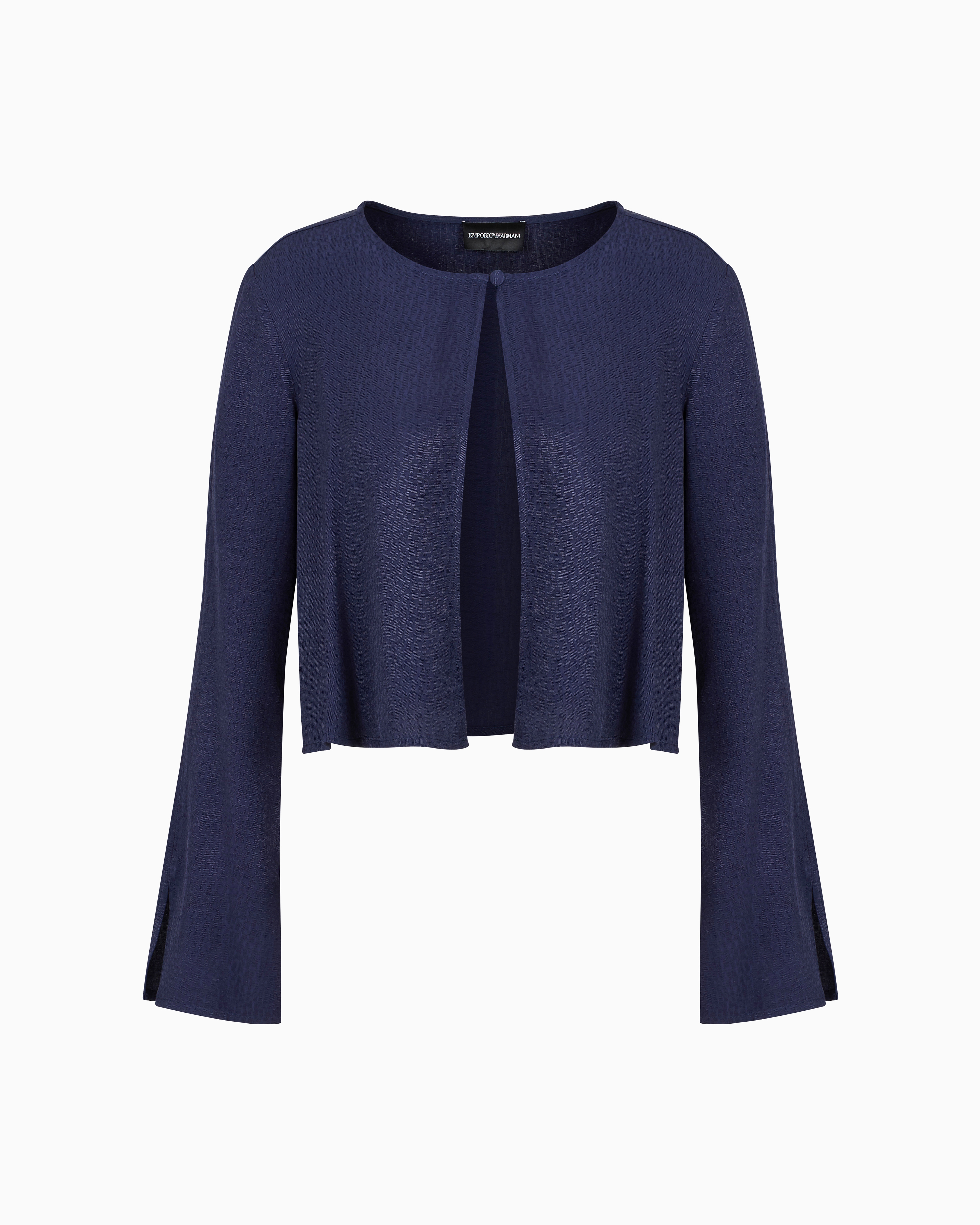 ジャケット EMPORIO ARMANI Woman Jacket Blue EW001078AF12691 UB115 Armure viscose blouse | Emporio Armani